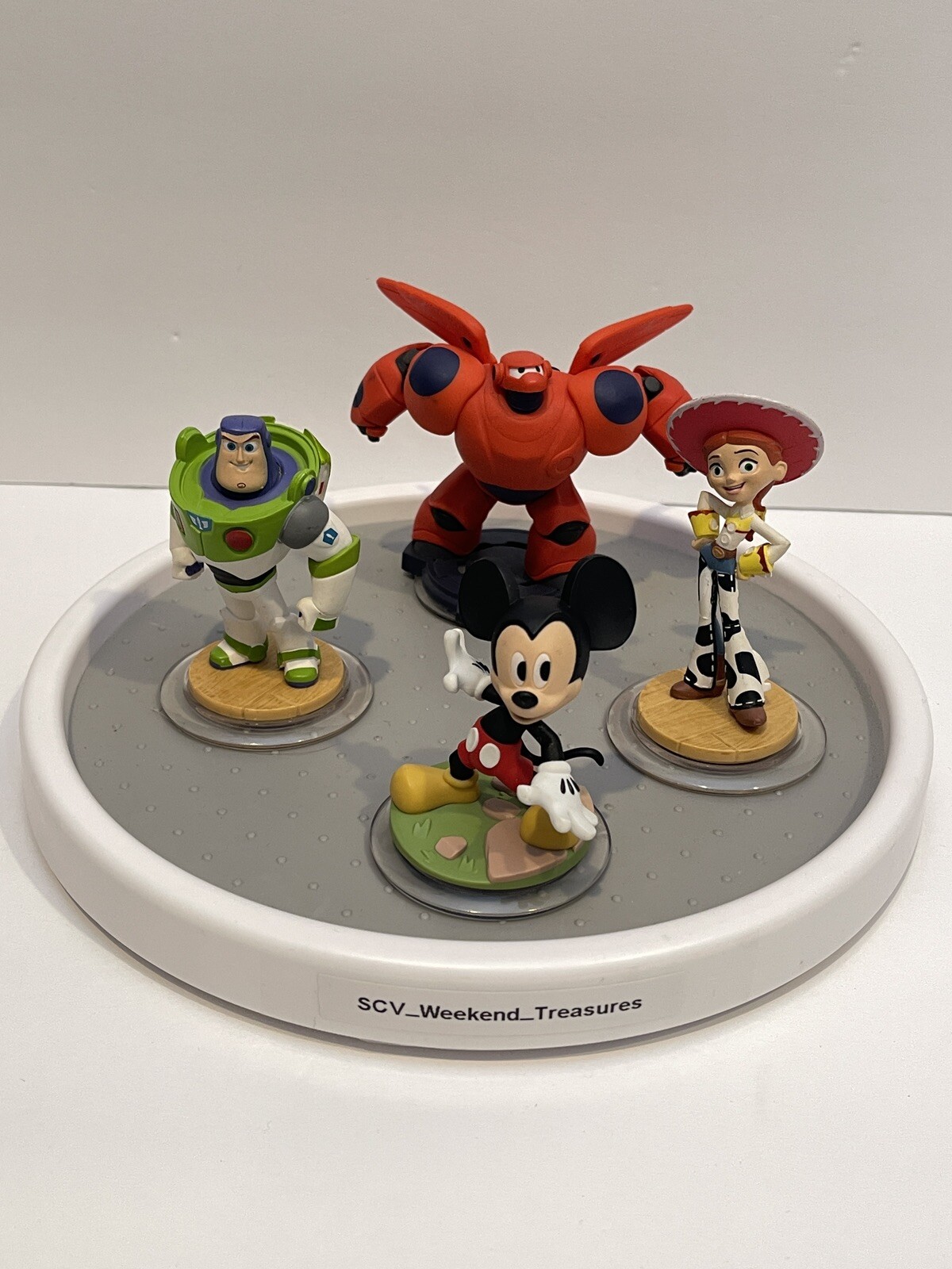 Disney Infinity Mickey Mouse w/ Baymax, Buzz Lightyear, and Jessie Figures