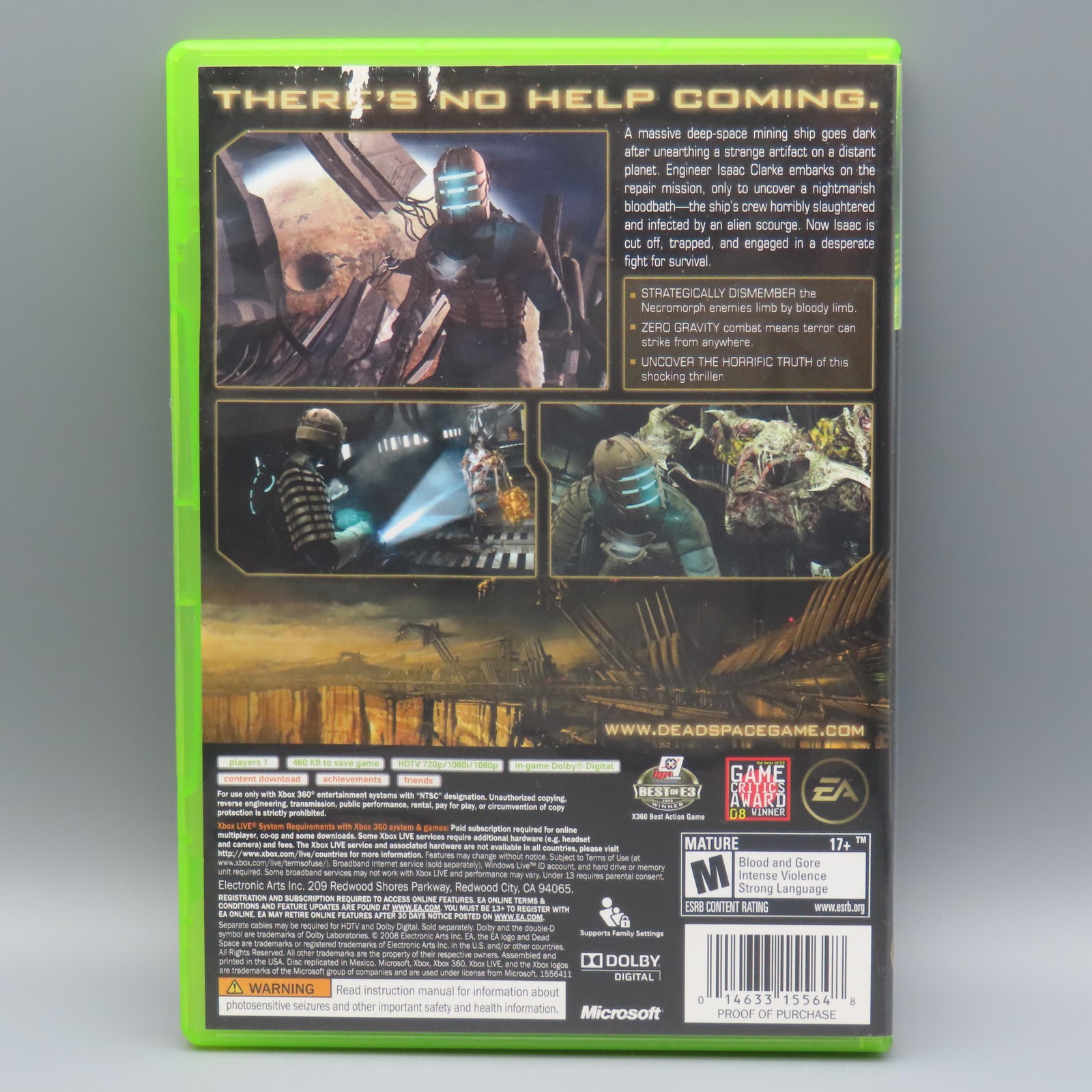 Dead Space Microsoft Xbox 360 Video Game Survival Horror M NTSC EA Case Disc