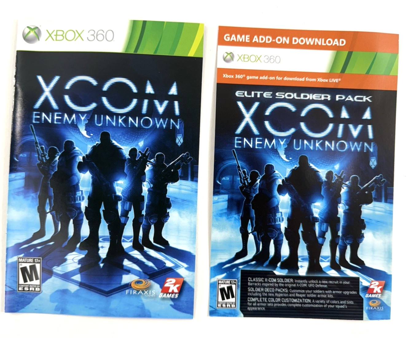 X-Com: Enemy Unknown (Microsoft Xbox 360, 2012) Game Case Manual Insert – Tested
