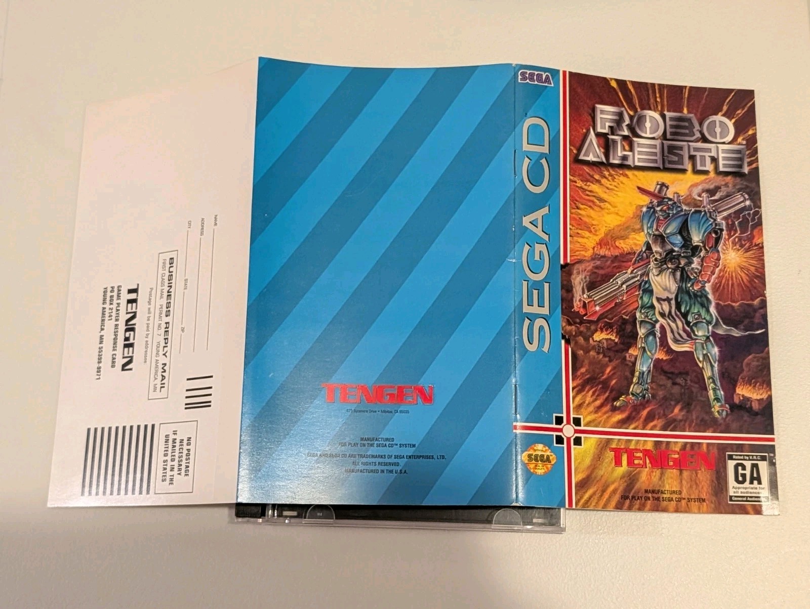 Robo Aleste (SEGA CD) Complete In Box CIB Very Good Condition Reg Card Intact