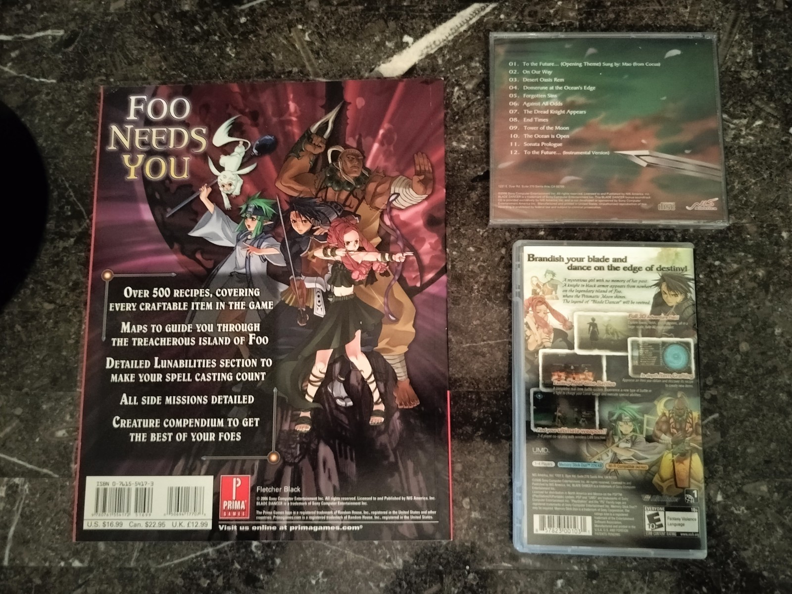 NIS America Blade Dancer: Lineage of Light Sony PSP Manual RPG E10+ w/ Guide