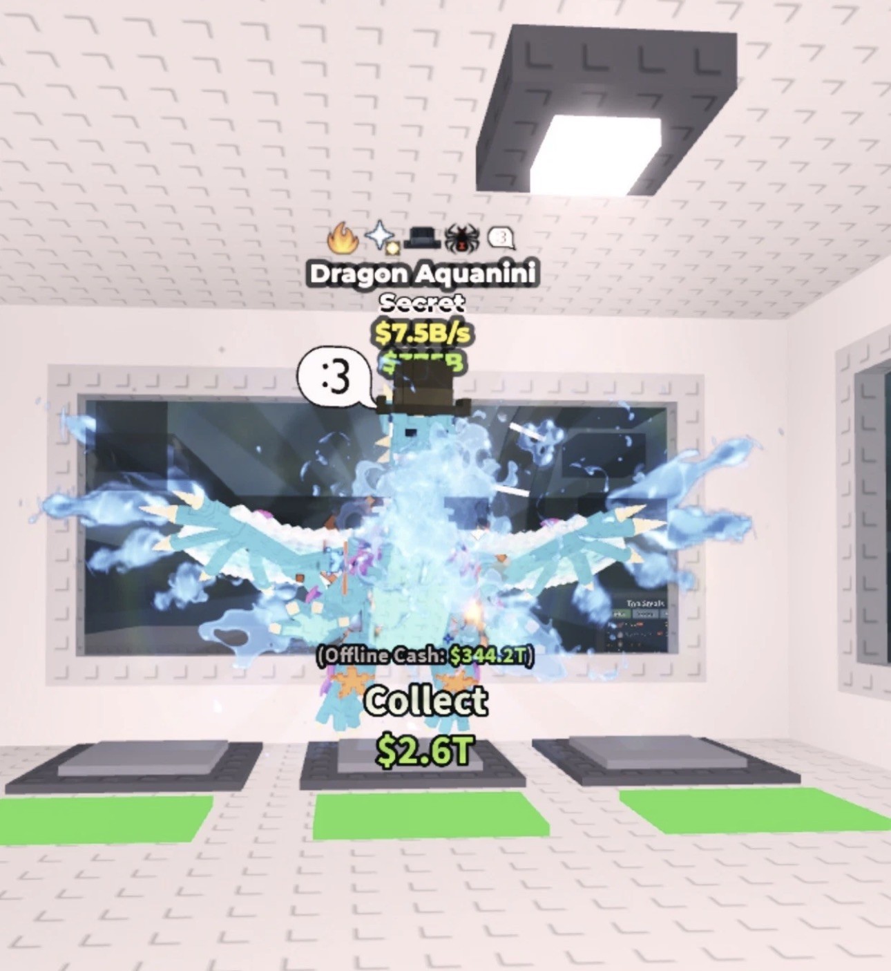 DRAGON AQUANINI SECRET – 7.5B/S – CLEAN TRAITS – STEAL A BRAINROT (SAB) Roblox