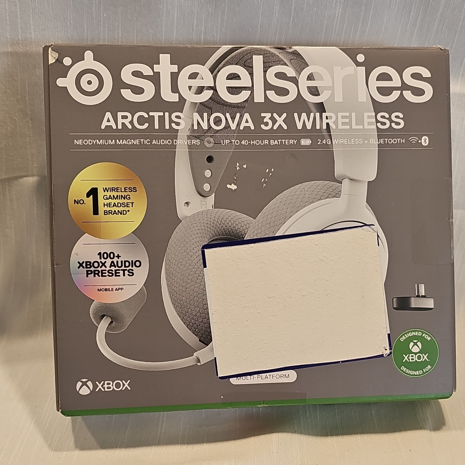 SteelSeries Arctis Nova 3X Wireless Gaming Headset Xbox Bluetooth White 61690