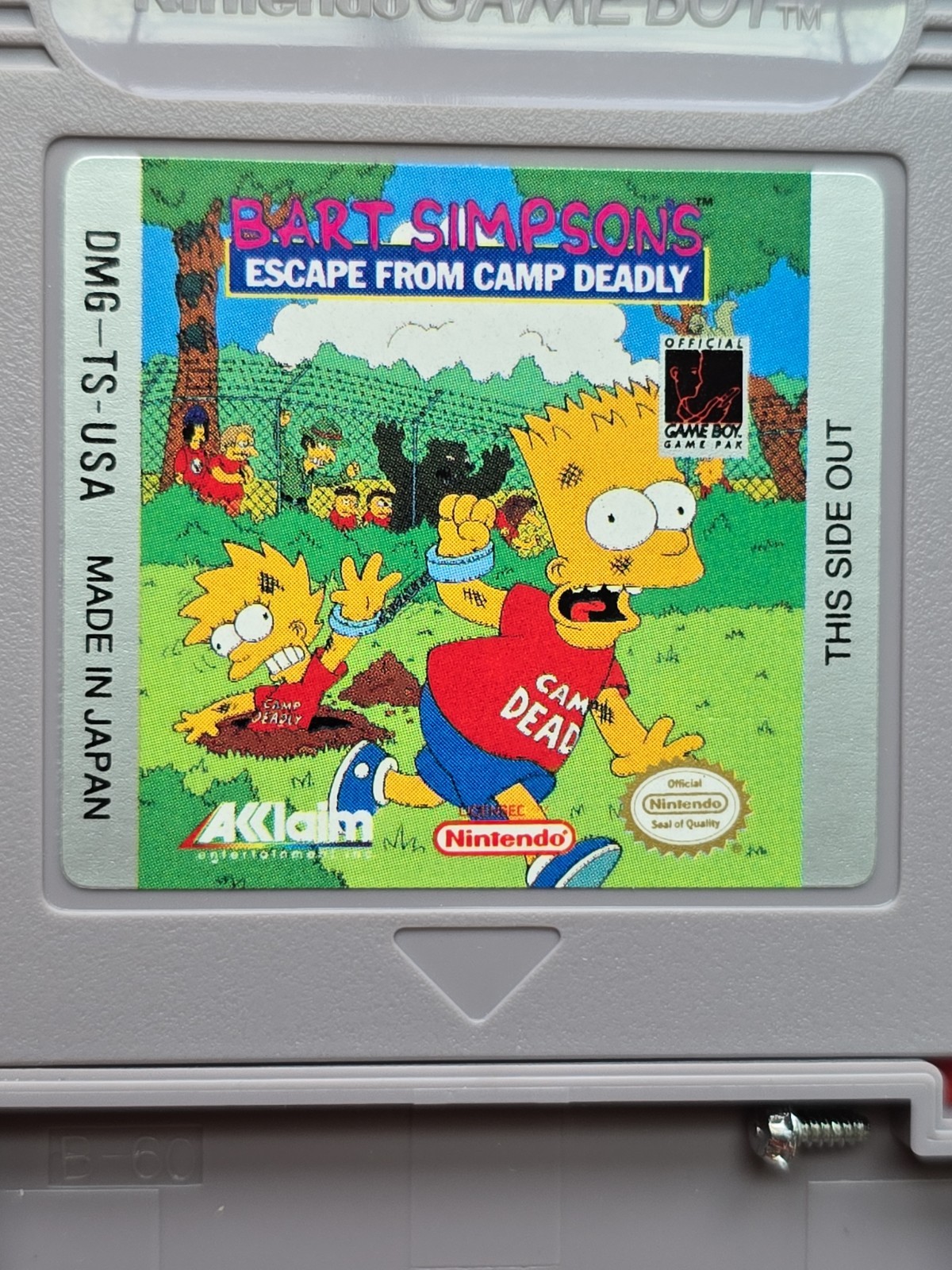 Game Boy Simpsons Bart vs the Juggernauts Camp Deadly Nintendo Original 2 Games