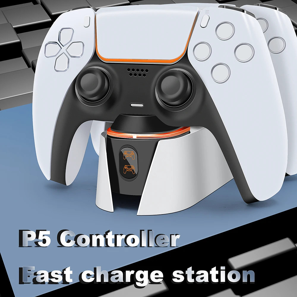 PS5 Controller Charging Dock Station 5V 2A Fast DualSense Joystick Charger With