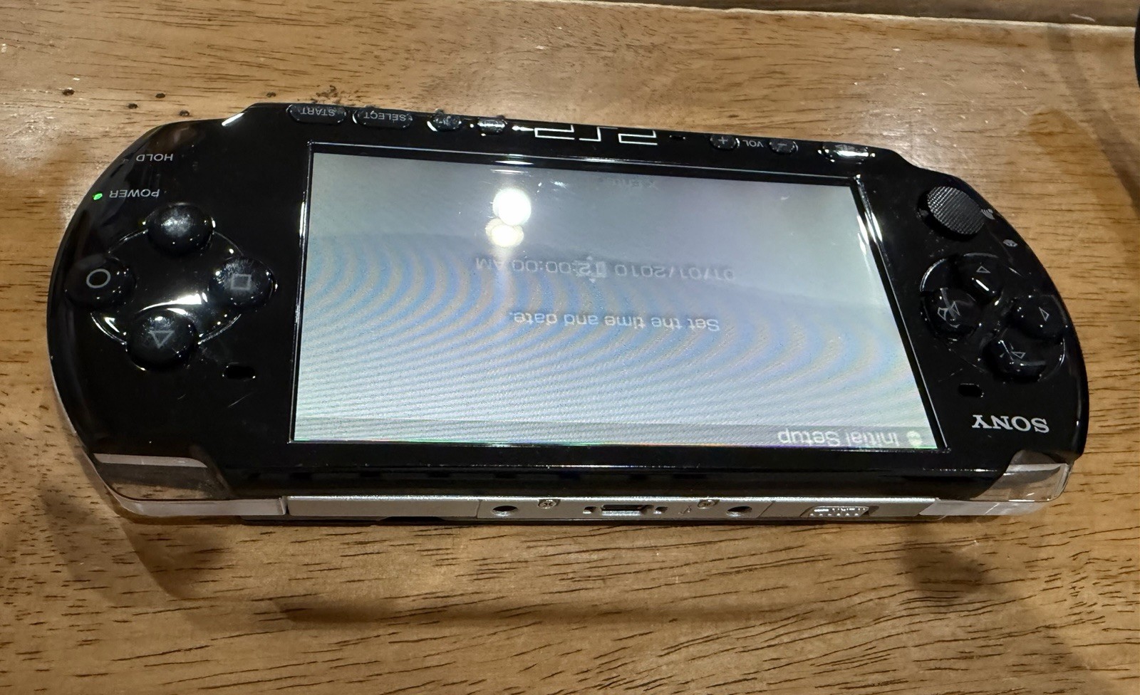 Sony PlayStation Portable PSP-3001 Black Handheld Console W/ Charger & Game