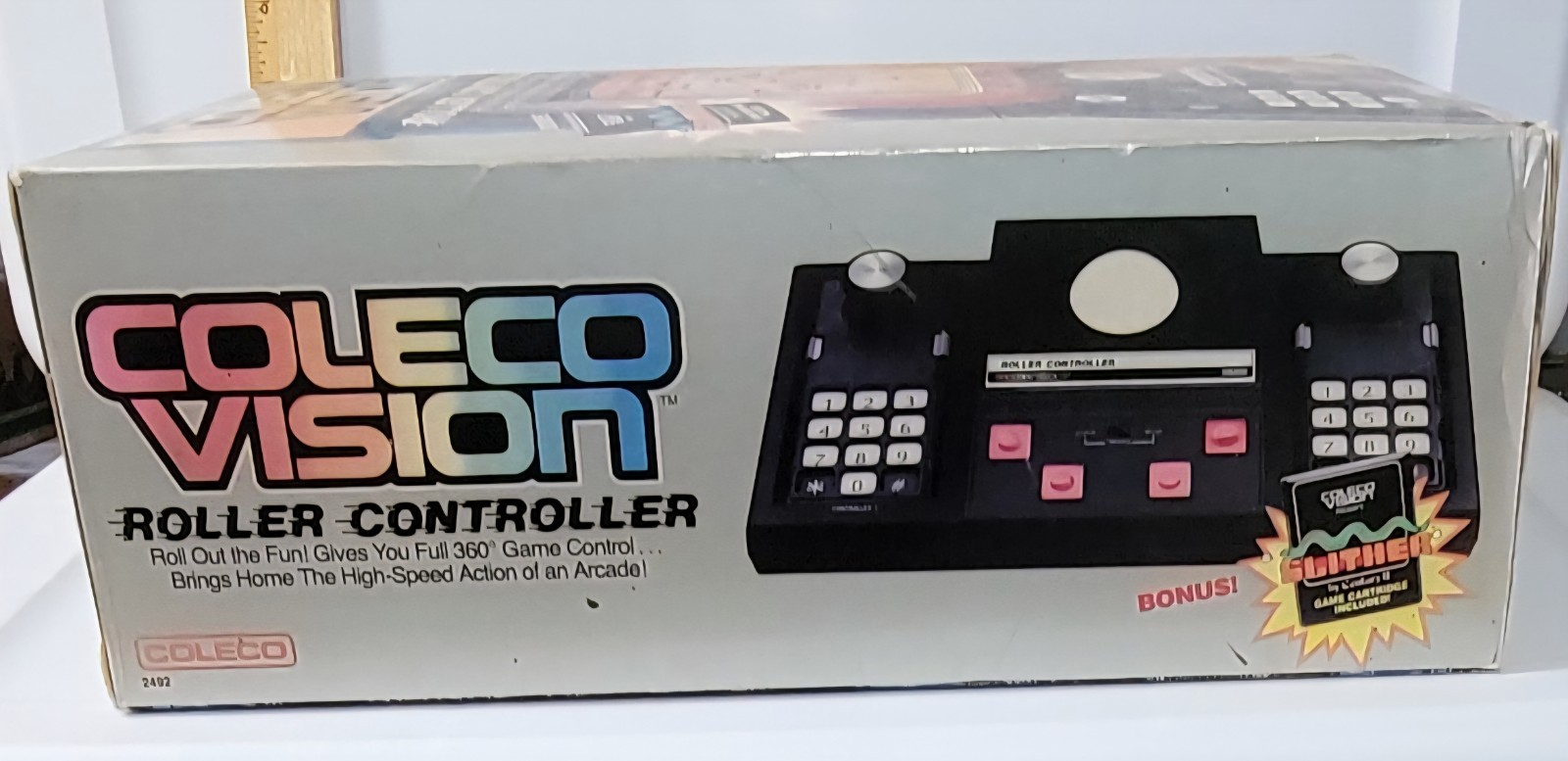 1983 ColecoVision – Roller Controller w/ Slither game. Factory Sealed. NOS!