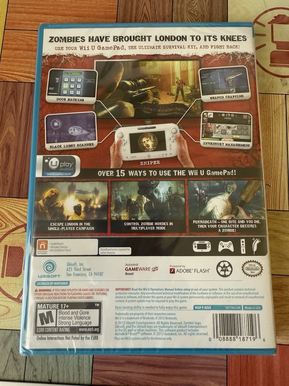 Nintendo Wii U ZombiU Zombi U Ubisoft New