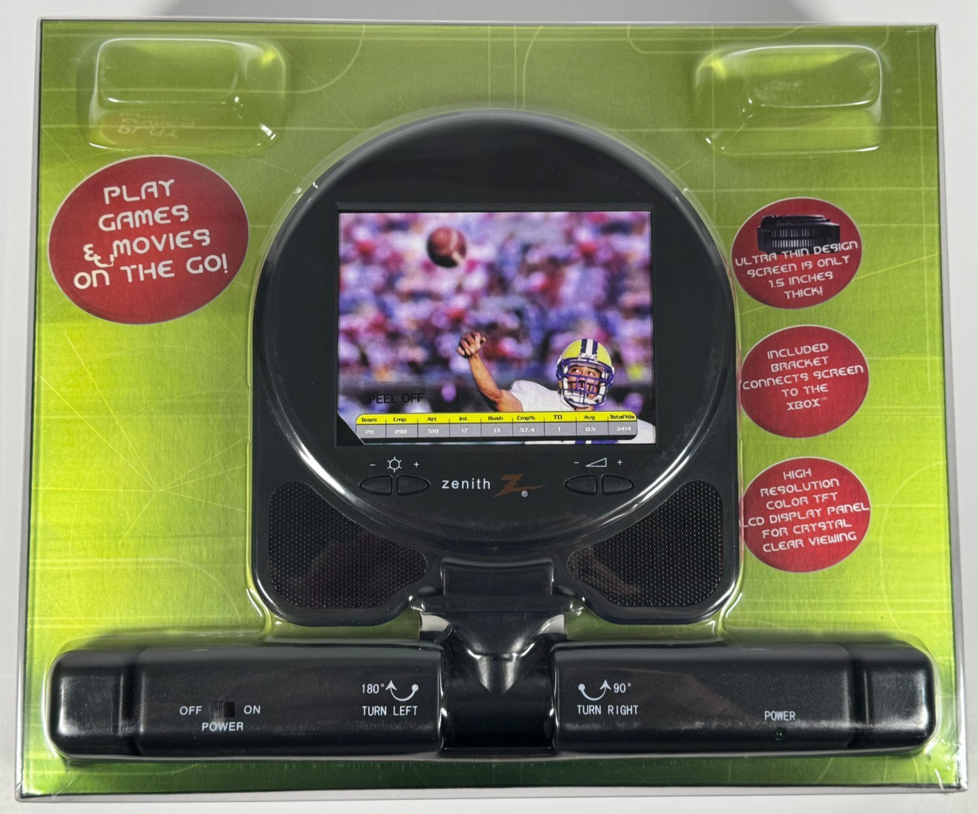 Zenith Flat Panel 5″ LCD Display Game Screen For Original Xbox G10910A Open Box