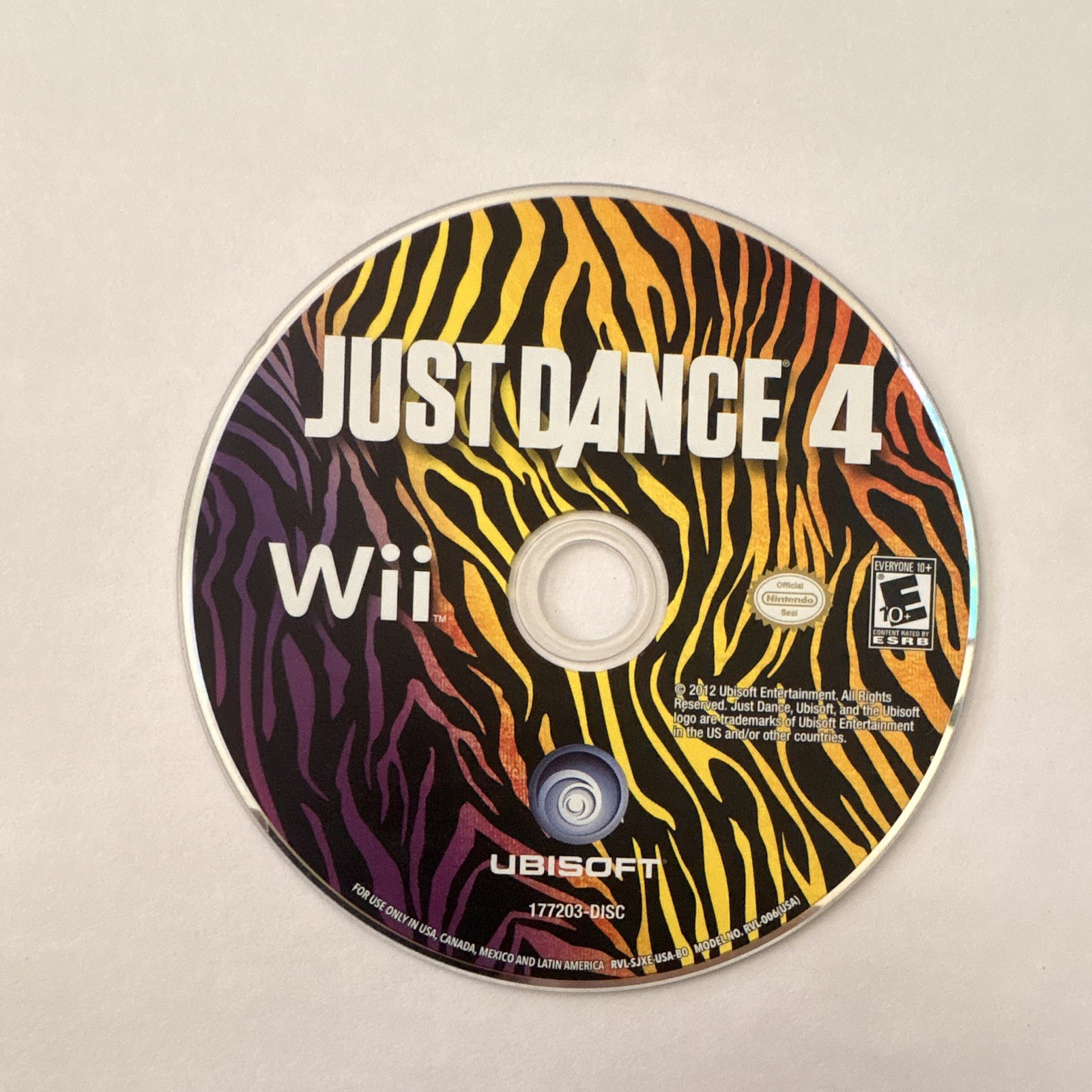 Ubisoft Just Dance 4 Nintendo Wii Disc w/ Case Manual Multiplayer NTSC-U/C E10+