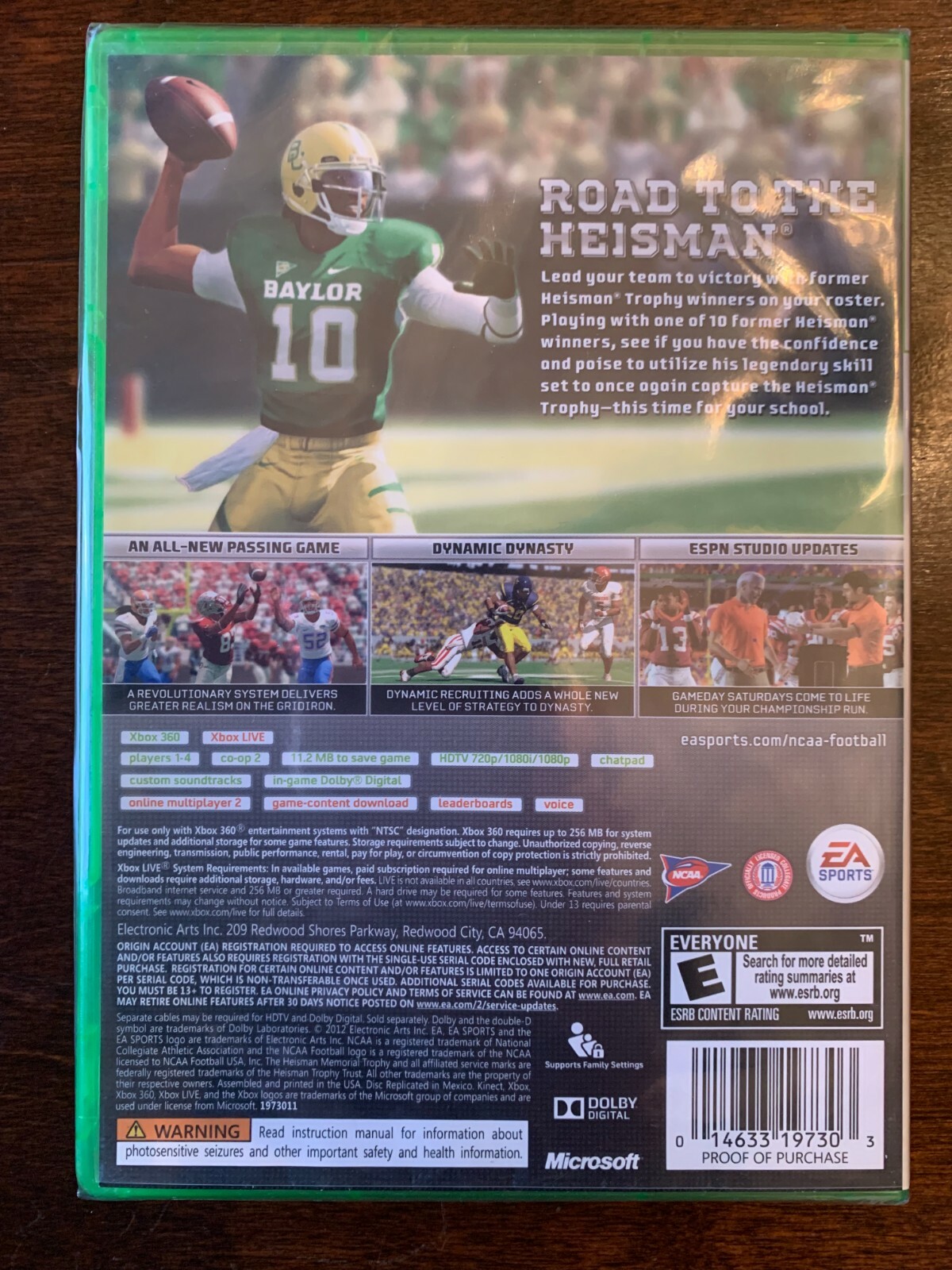 NCAA FOOTBALL 13 Microsoft XBOX 360 2012 – Foil variant Rare!