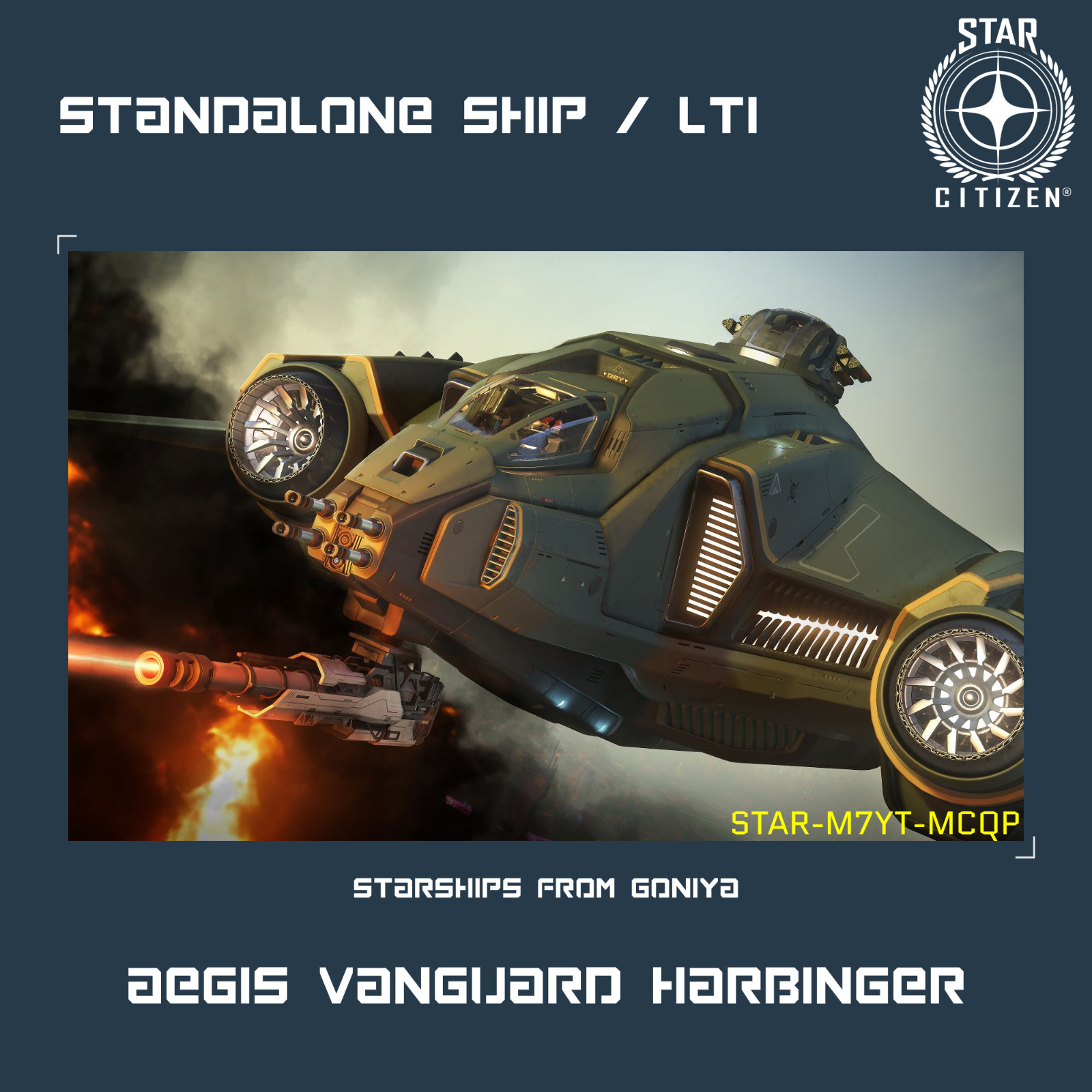 STAR CITIZEN – AEGIS VANGUARD HARBINGER – LTI – CCU’d – (Lifetime Insurance)