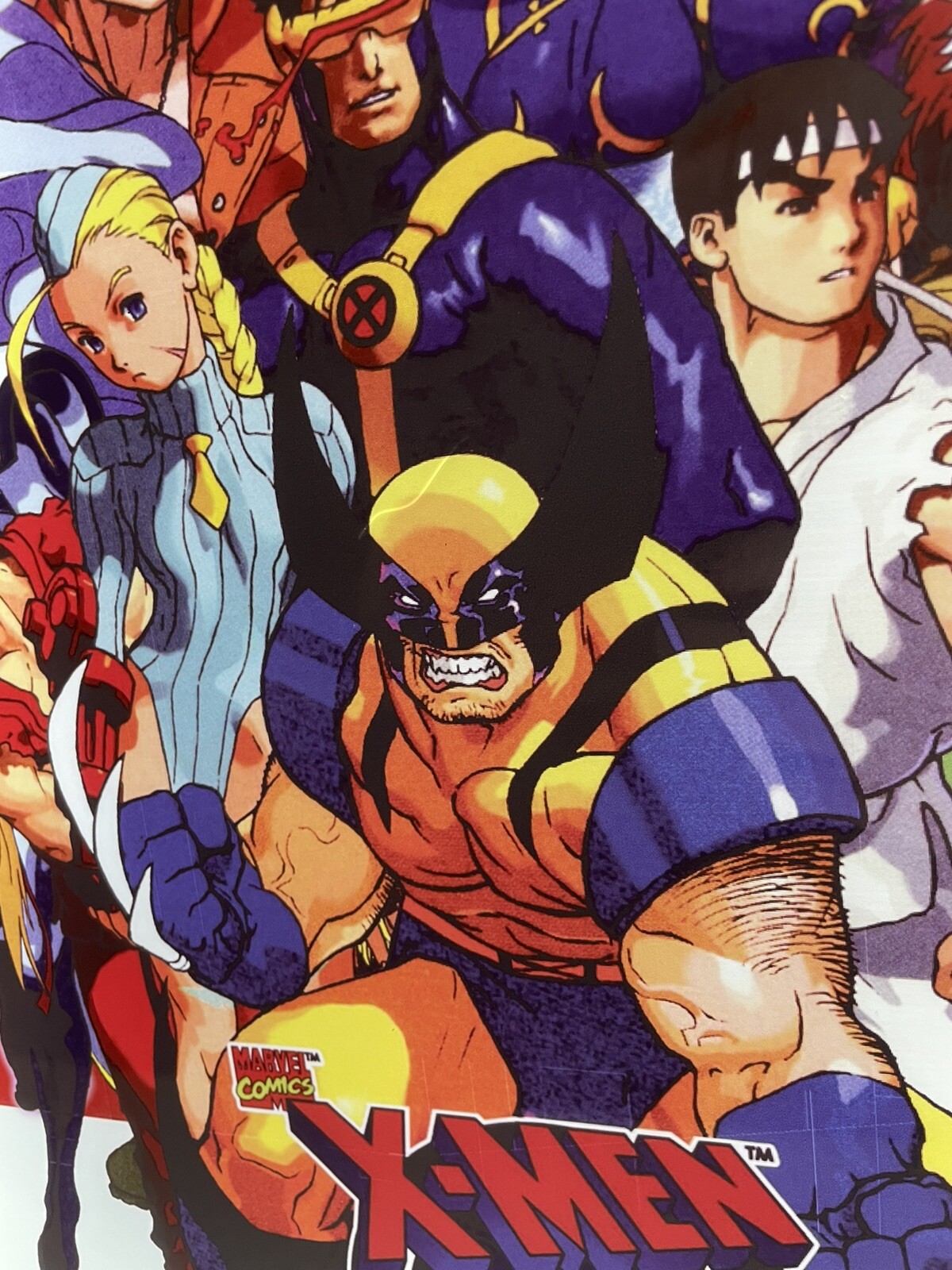 X-men Vs Street Fighter Backlit Sign Poster Wall Light Arcade CApcom Cps2 16×20