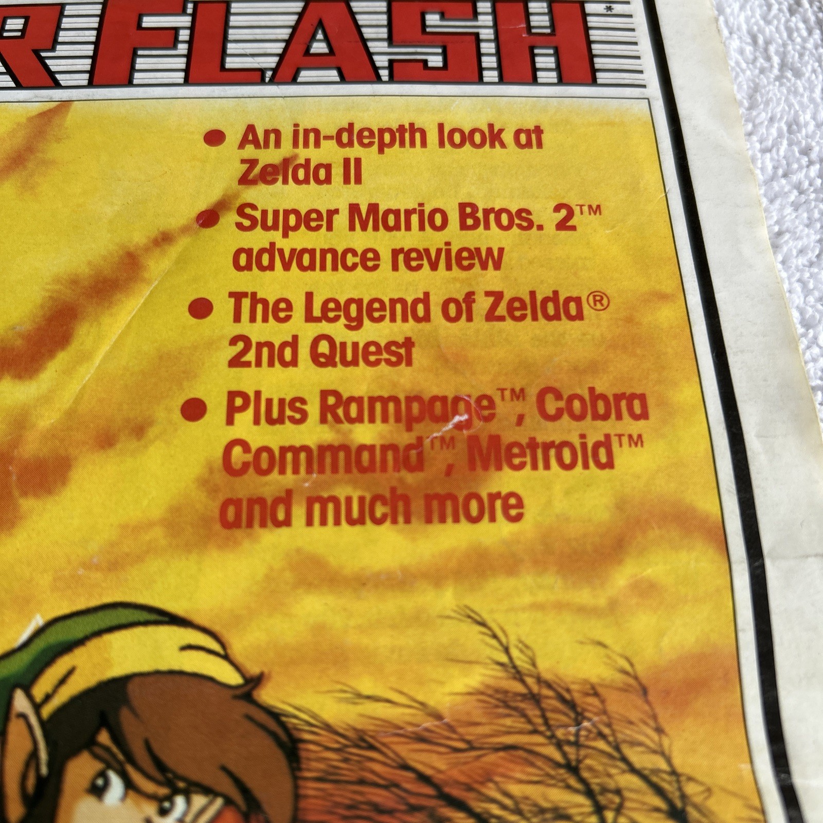 Vintage Nintendo Power Flash Fall 1988 Zelda II Link NES Promotional Newspaper