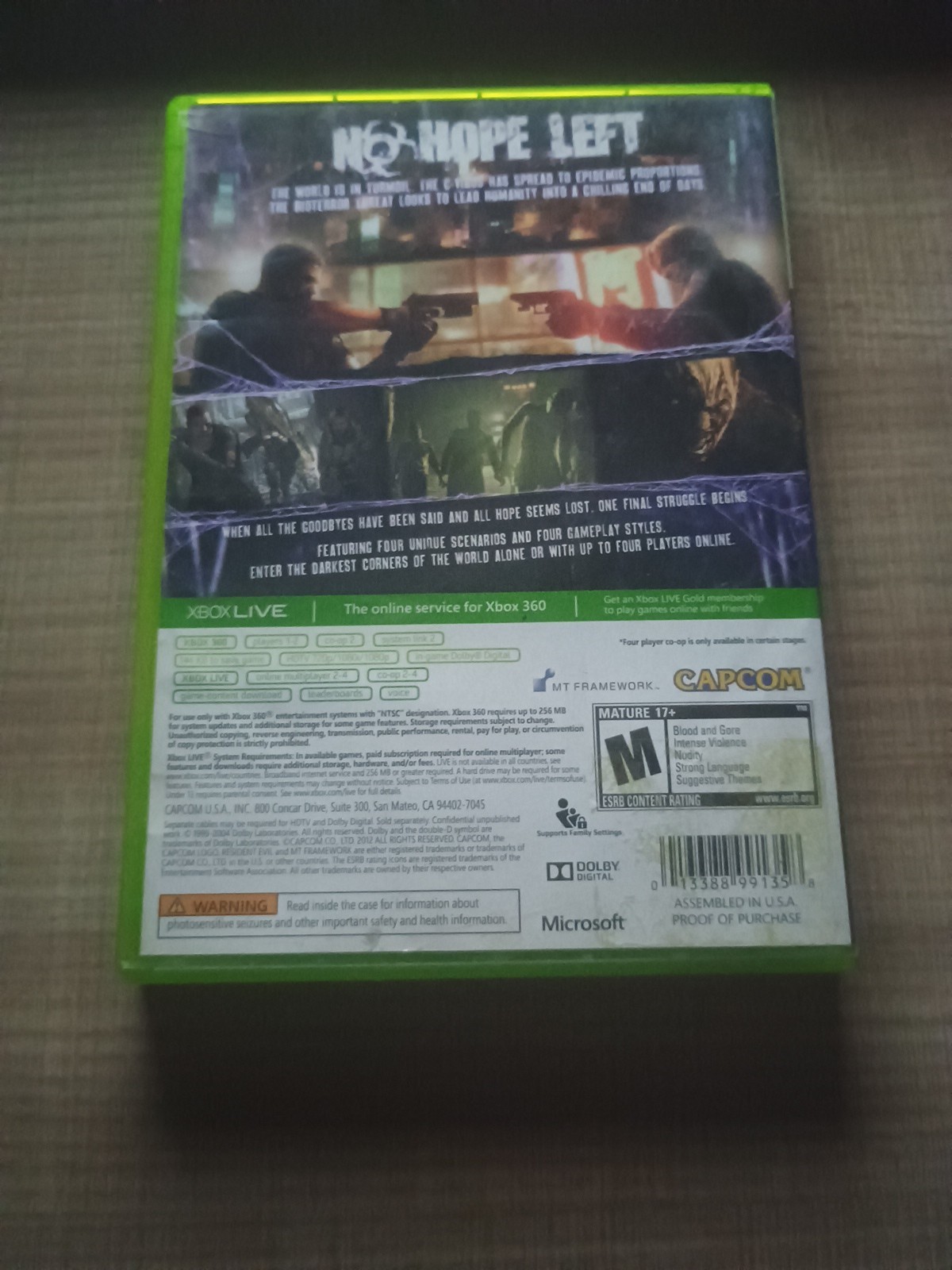 Resident Evil 6 Walmart Variant w/ Stickers (Microsoft Xbox 360, 2012) Tested