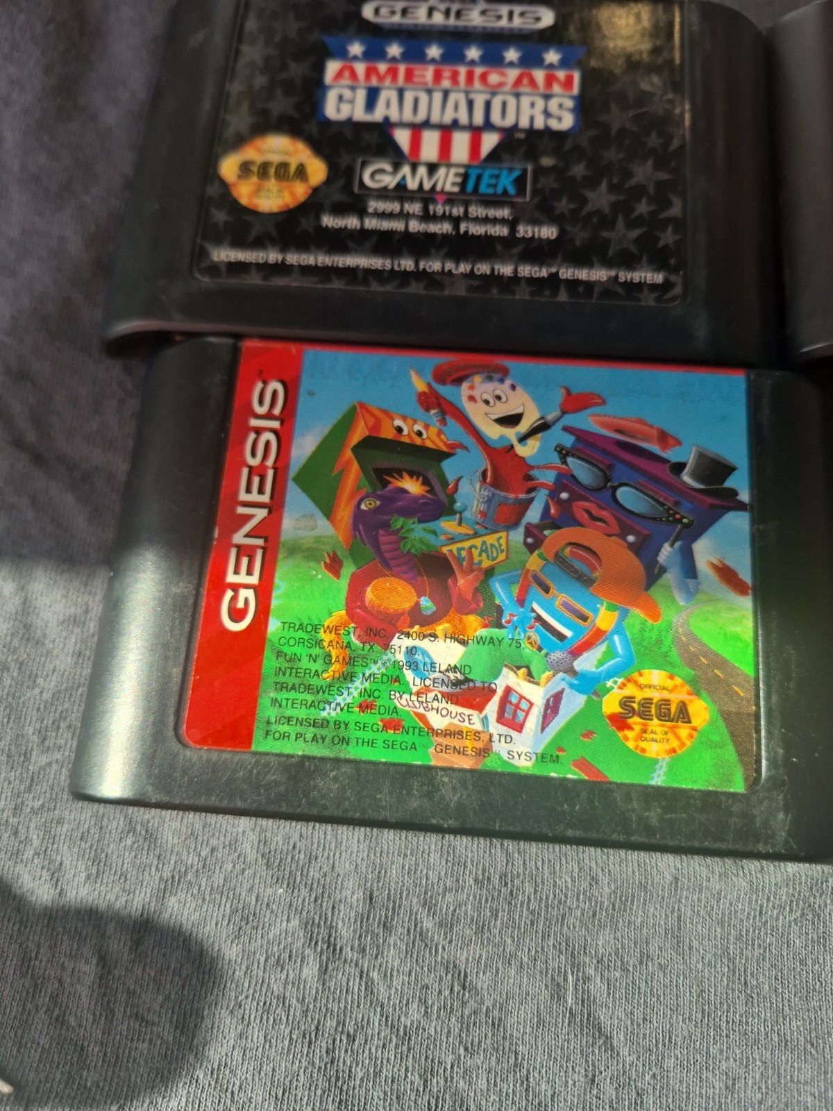 Sega Genesis Game Lot of 6 – Aladdin, Toy Story, 2, Fun & games, Rambo 3 + More