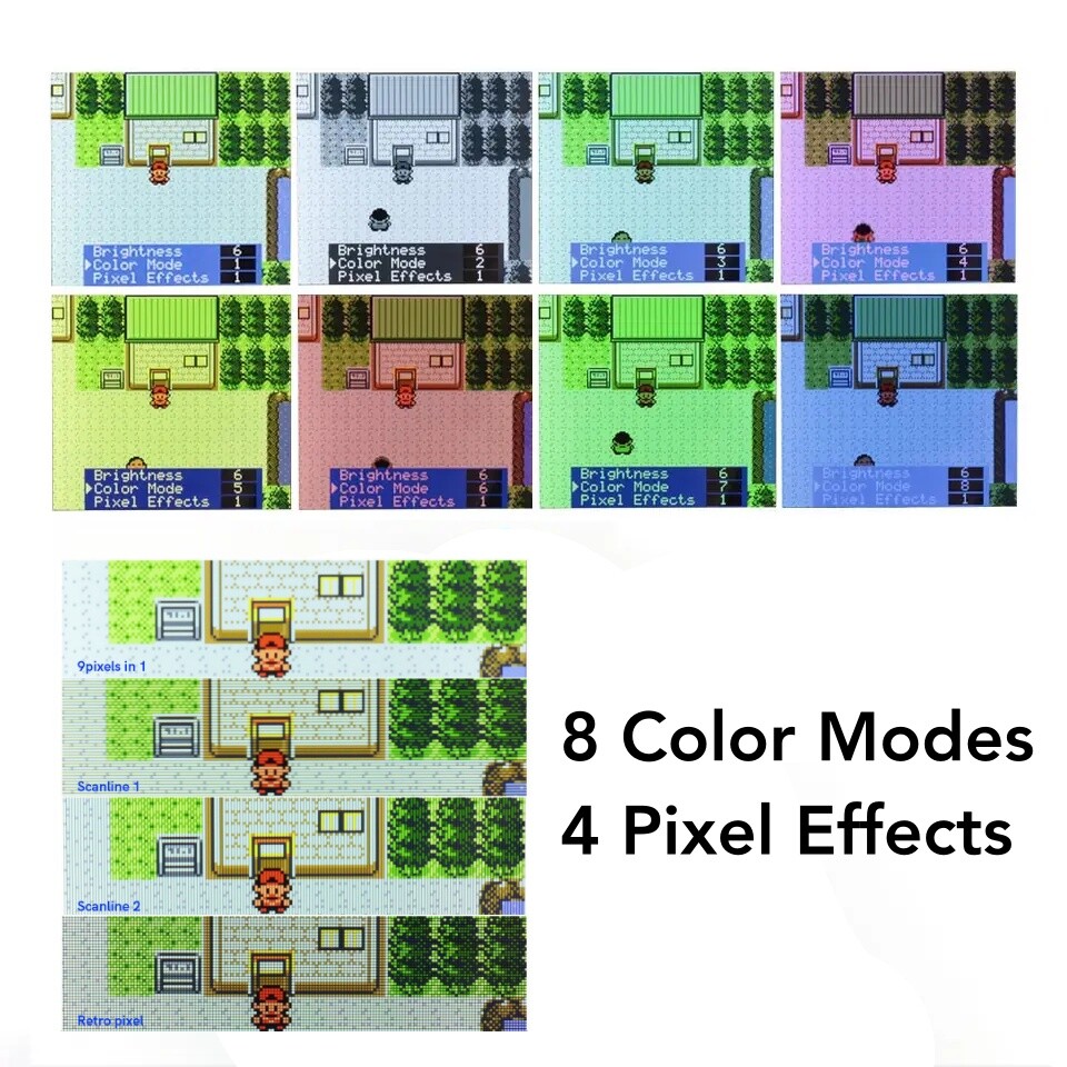Gameboy Color 2.45″ IPS Backlight NO SOLDER True Drop in Kit for Game Boy GBC
