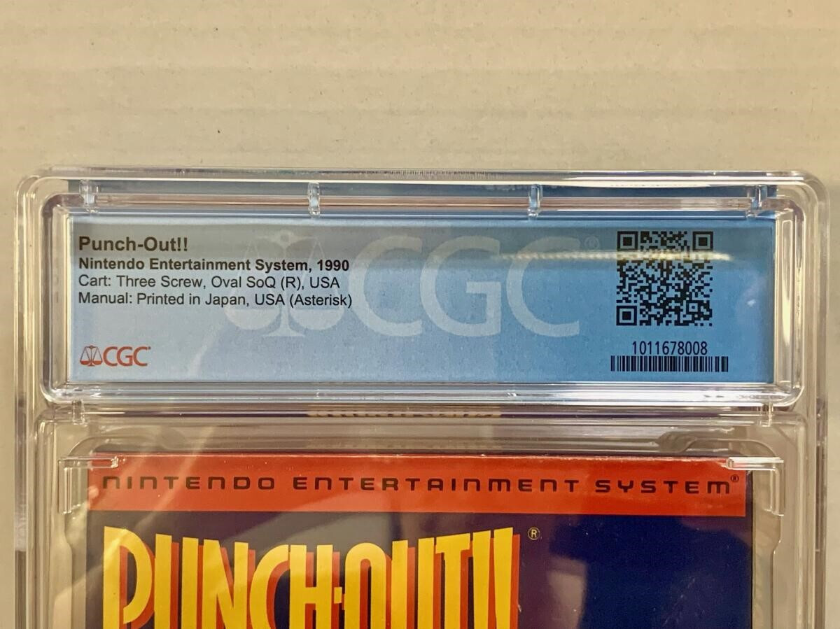 Punch-Out!! – NES – Nintendo – CIB – CGC Graded 9.0 – Oval SoQ – 1990 – 3 Screw