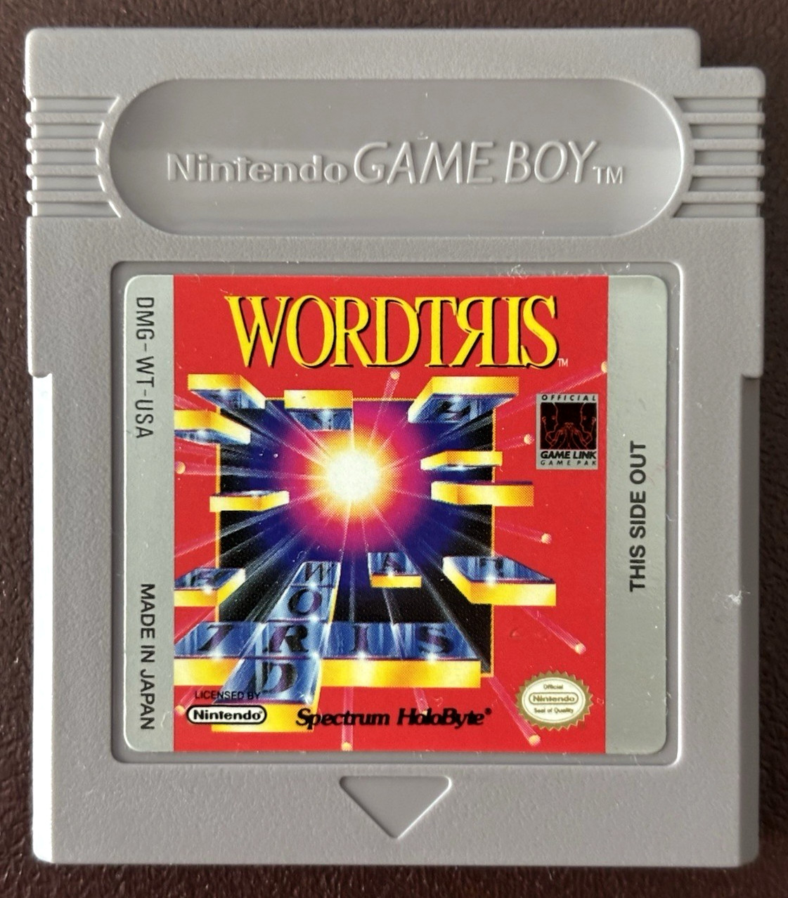 Gameboy: 1992 ” Wordtris” (Cartridge w/ Plastic Case & Manual) “USED”