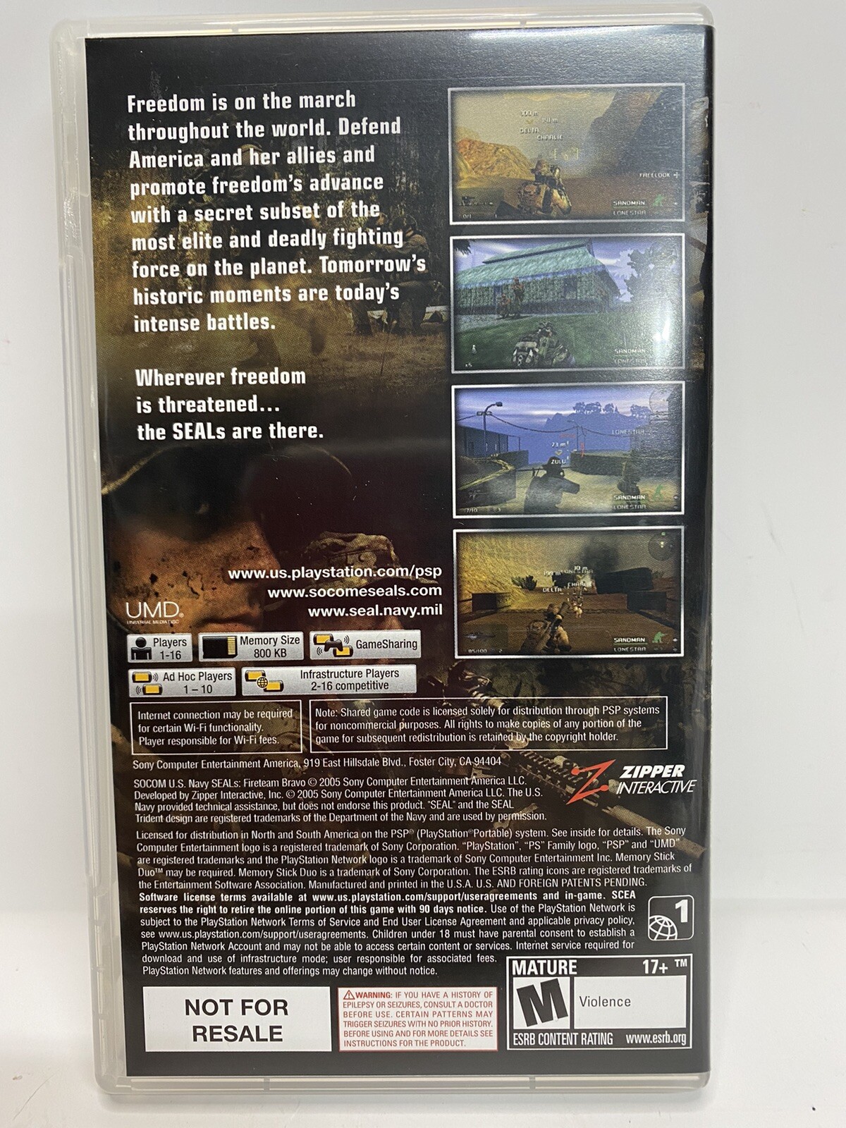 SOCOM U.S. Navy Seals Fireteam Bravo 2 – Sony PSP