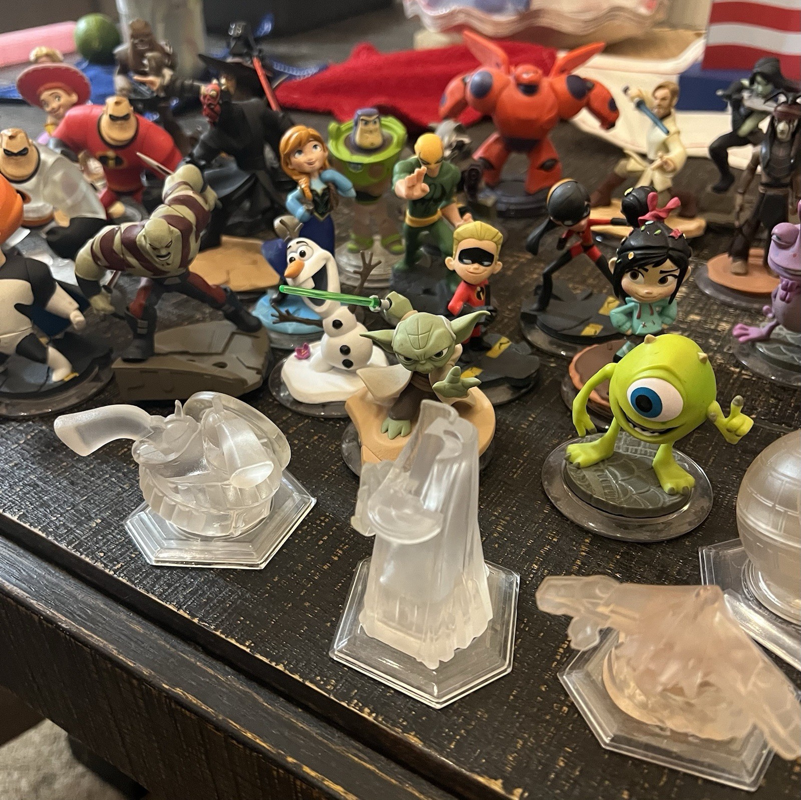 Assortment of Disney Infinity Figures With Power Disks And Play Cards (Not All)