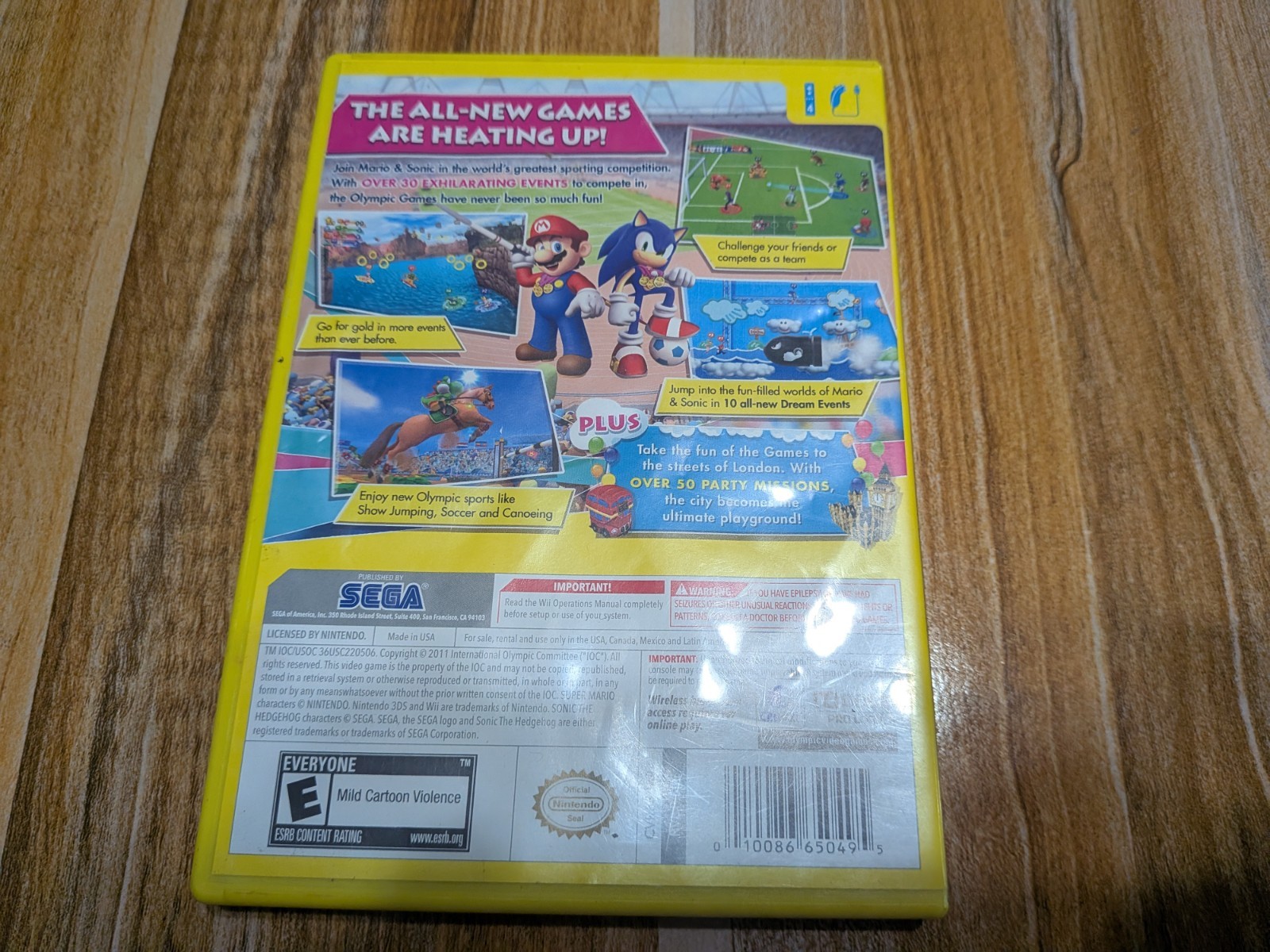 Mario & Sonic At London 2012 Olympic Games -Nintendo Wii – CIB – Tested