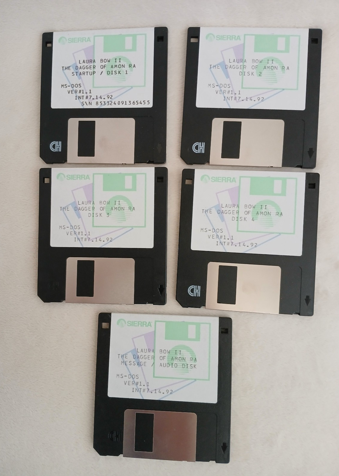 Vintage 1992 Sierra Dagger of Amon Ra Big Box PC 3.5 disk Complete VG