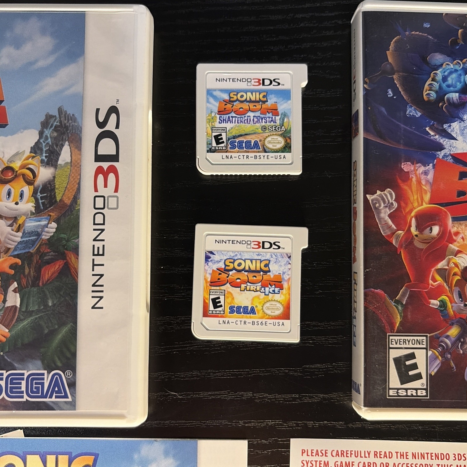 Sonic Boom: Shattered Crystal + Fire Ice Bundle Nintendo 3DS – Lot Tested Cases