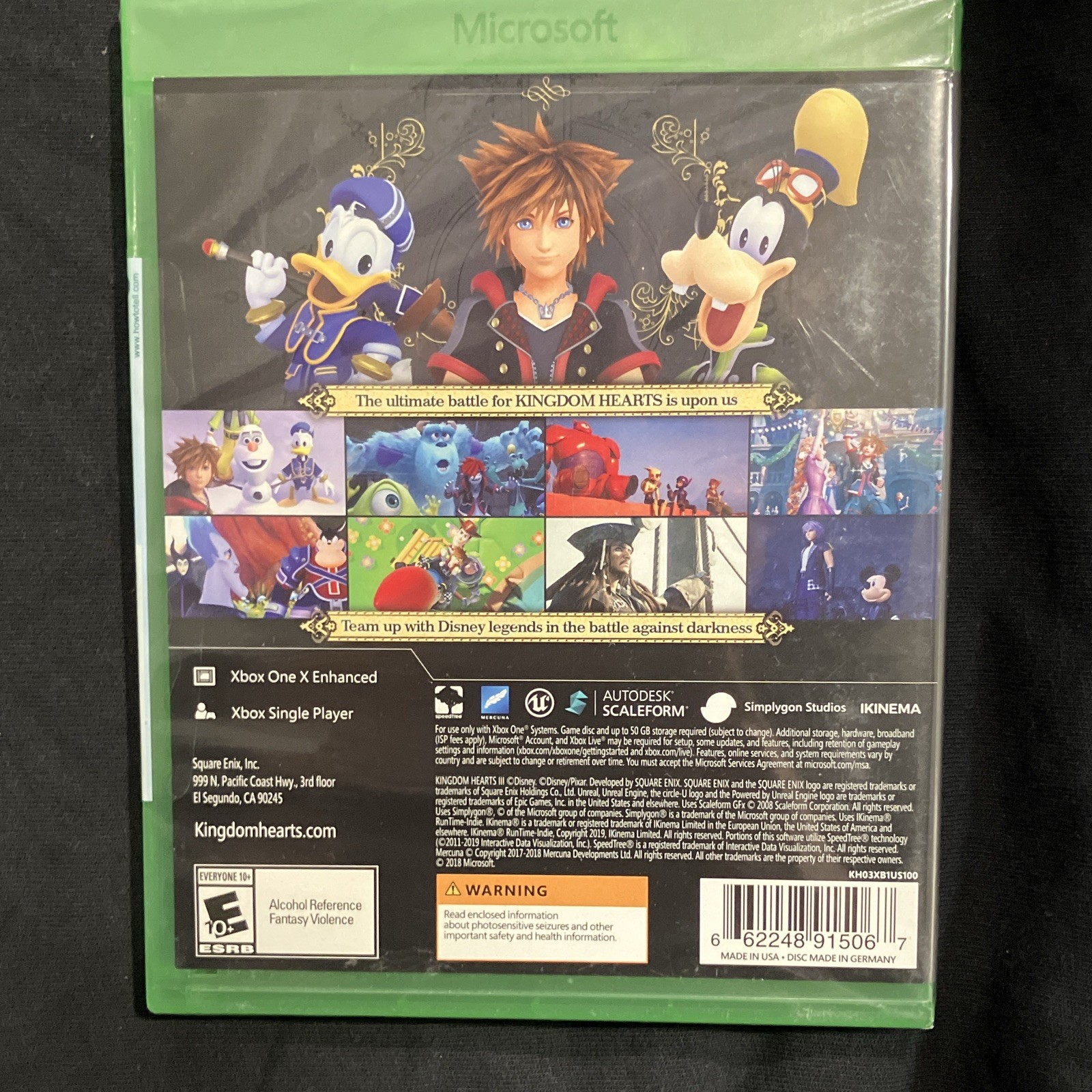 Square Enix Kingdom Hearts III Xbox One E10+ 2019 NTSC-U/C Xbox One X Enhanced