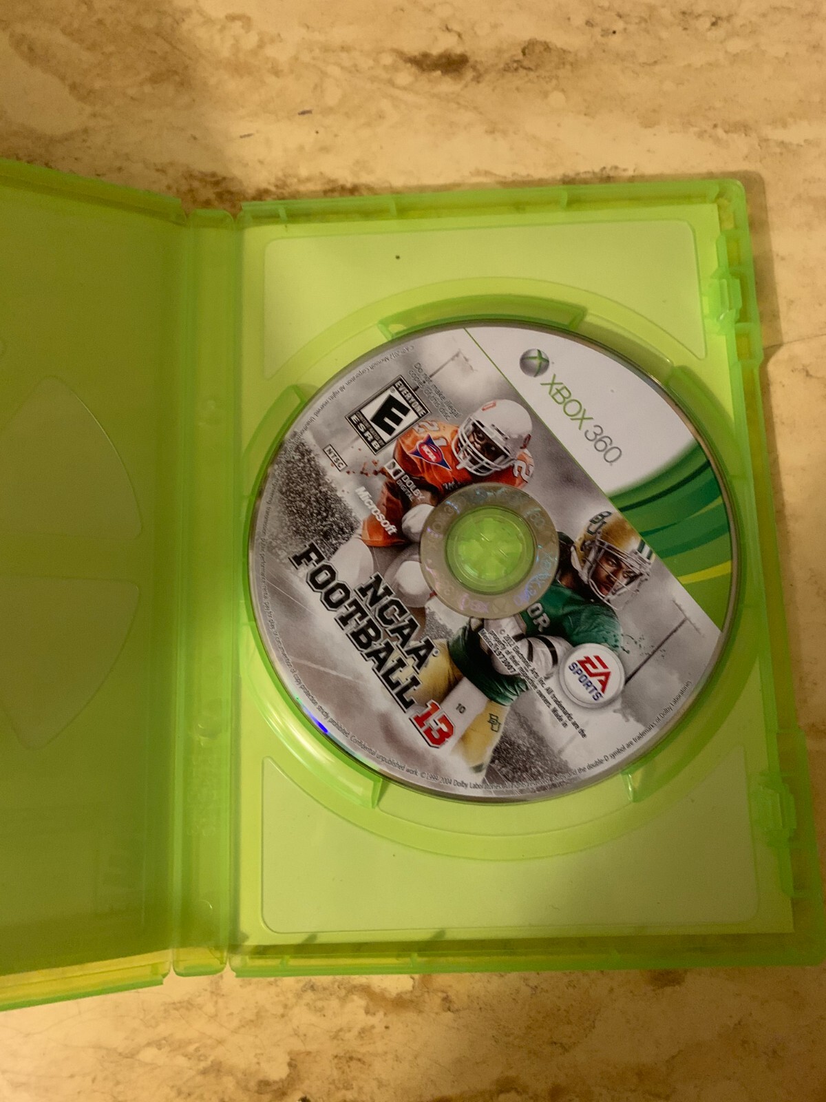 NCAA Football 13 (Microsoft Xbox 360, 2012) Disc and Case