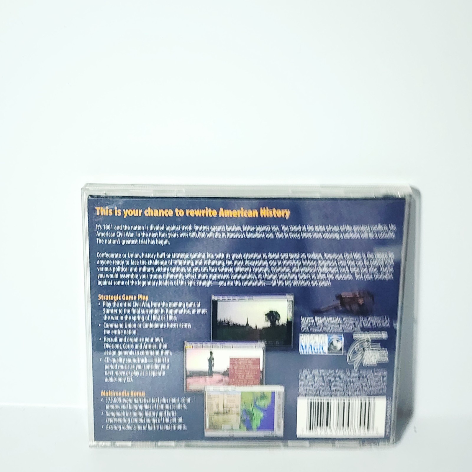 American Civil War: From Sumter to Appomattox (PC, 1998) CD ROM Windows 95 Game