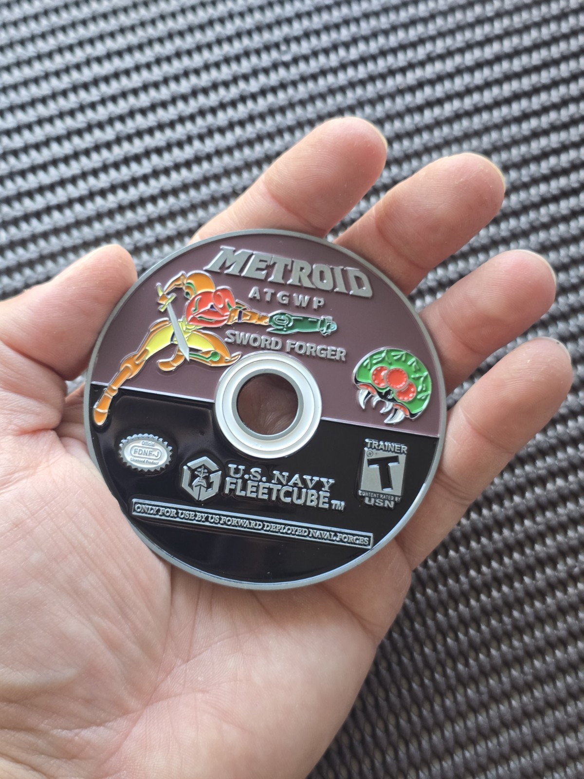 Nintendo Metroid Challenge Coin Medal Gamecube Rare Promo US NAVY GC NES Type 3
