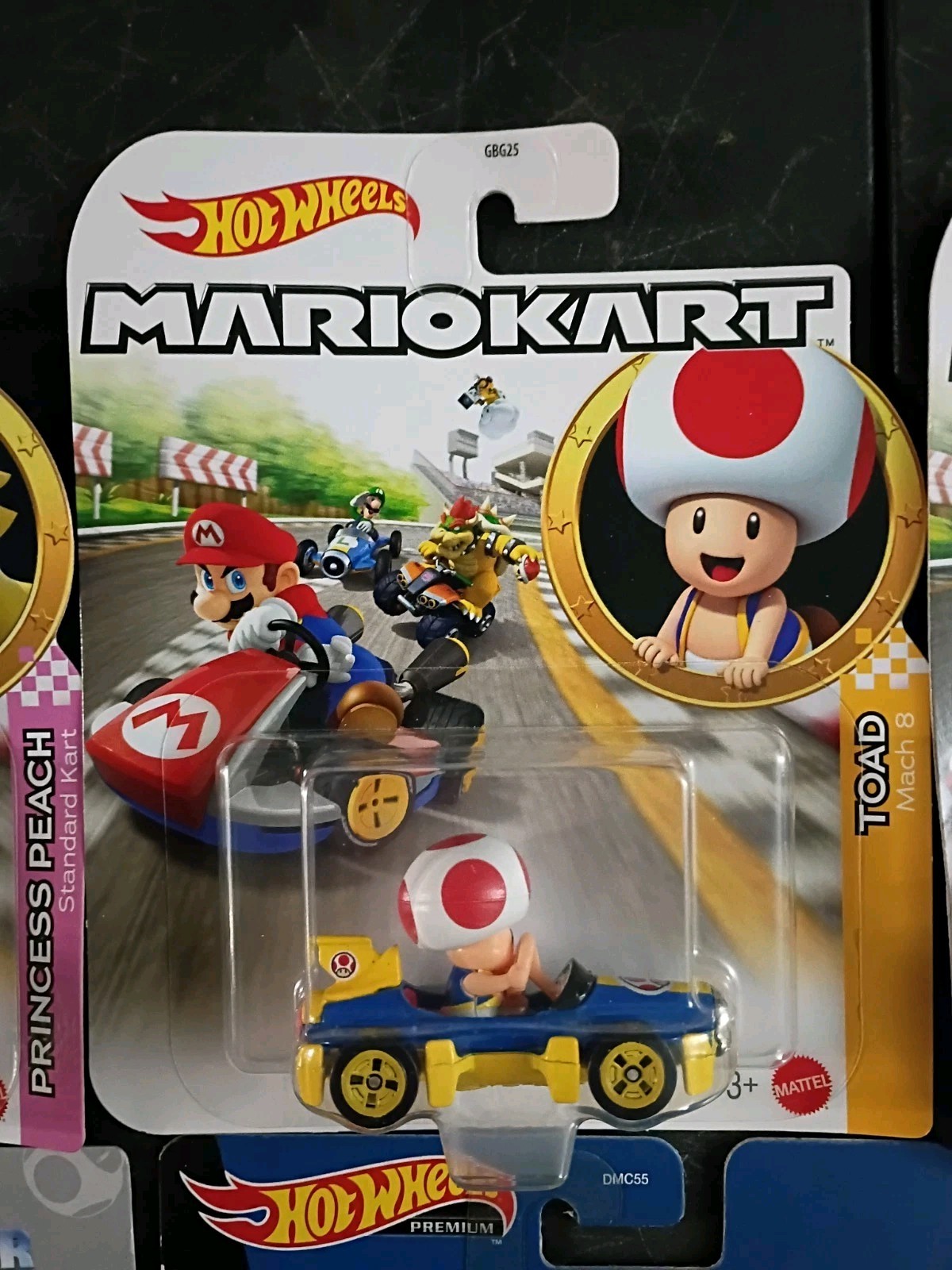 8-PK SUPER MARIO KART Hot Wheels Lot Movie Plumber Van Yoshi Peach Luigi Toad