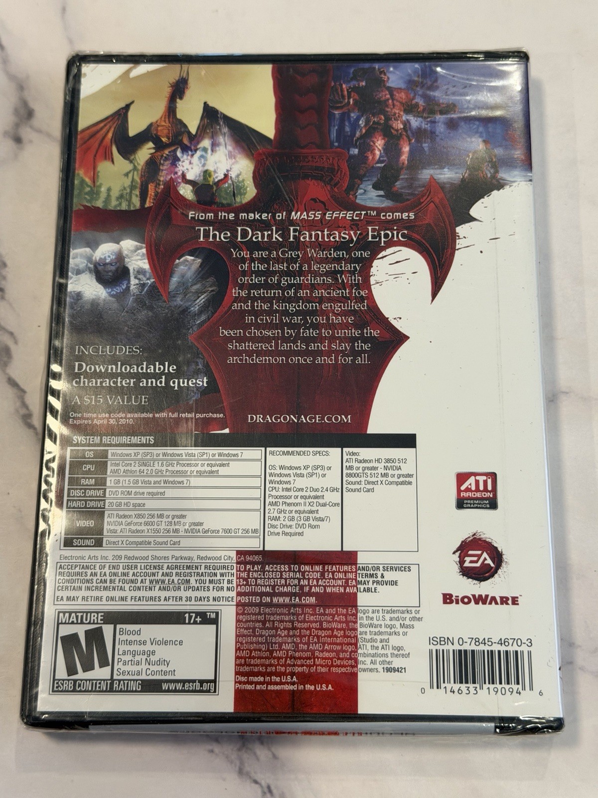 *RARE* Dragon Age Origins PC NEW & FACTORY SEALED
