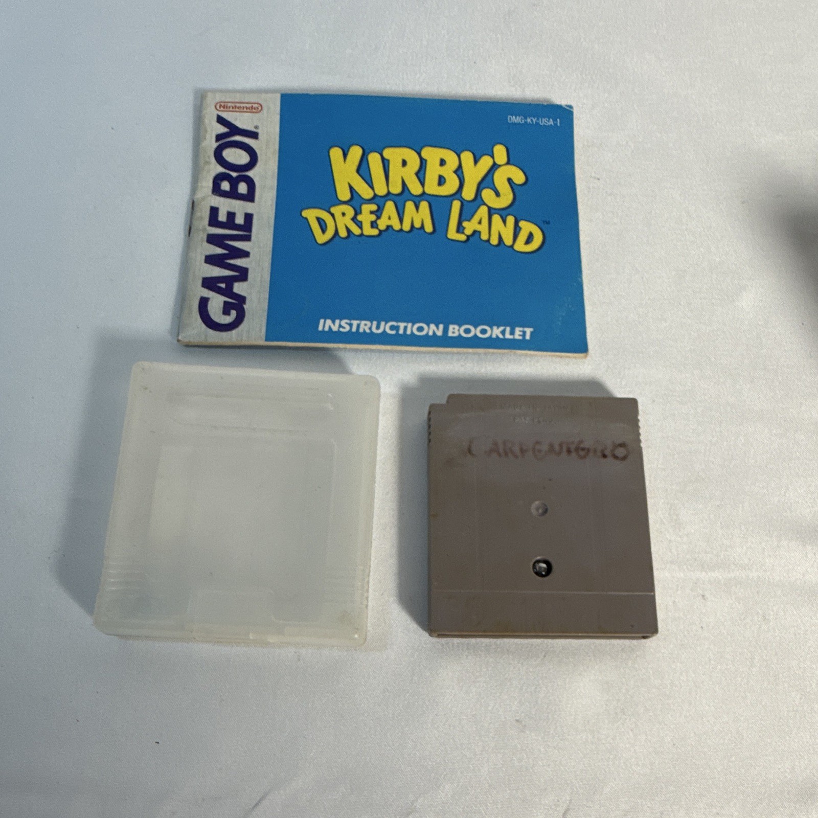 Nintendo Kirby’s Dream Land Game Boy GB Game Cartridge Manual Case 1992 Tested
