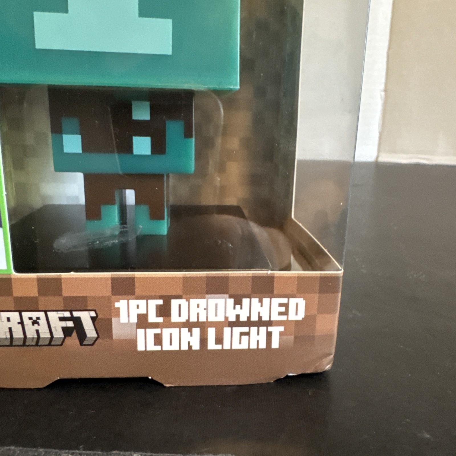 Mojang Minecraft ICONS DROWNED Light Up Collectible 3D Figure #005 Series 1 NIB