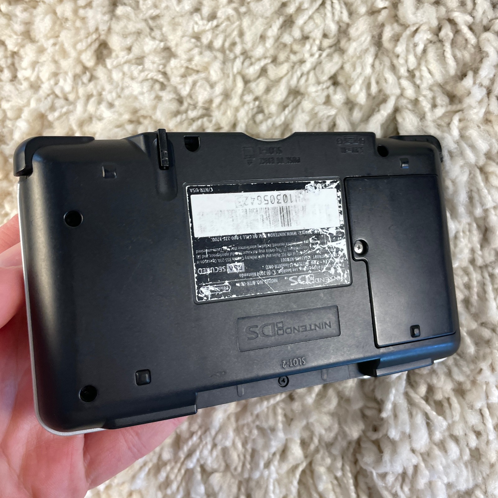 Nintendo DS Original NTR-001 Titanium Silver Handheld Console System Tested
