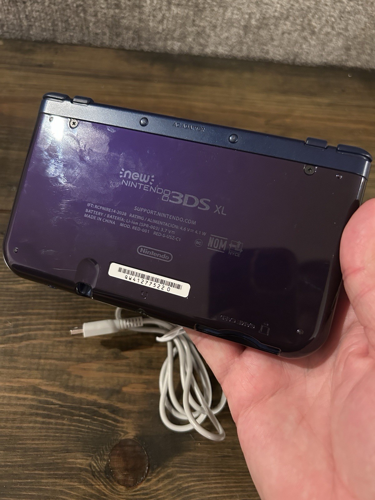 Nintendo New 3DS XL Galaxy Edition Purple Console RED-001, Charger, Loaded Games