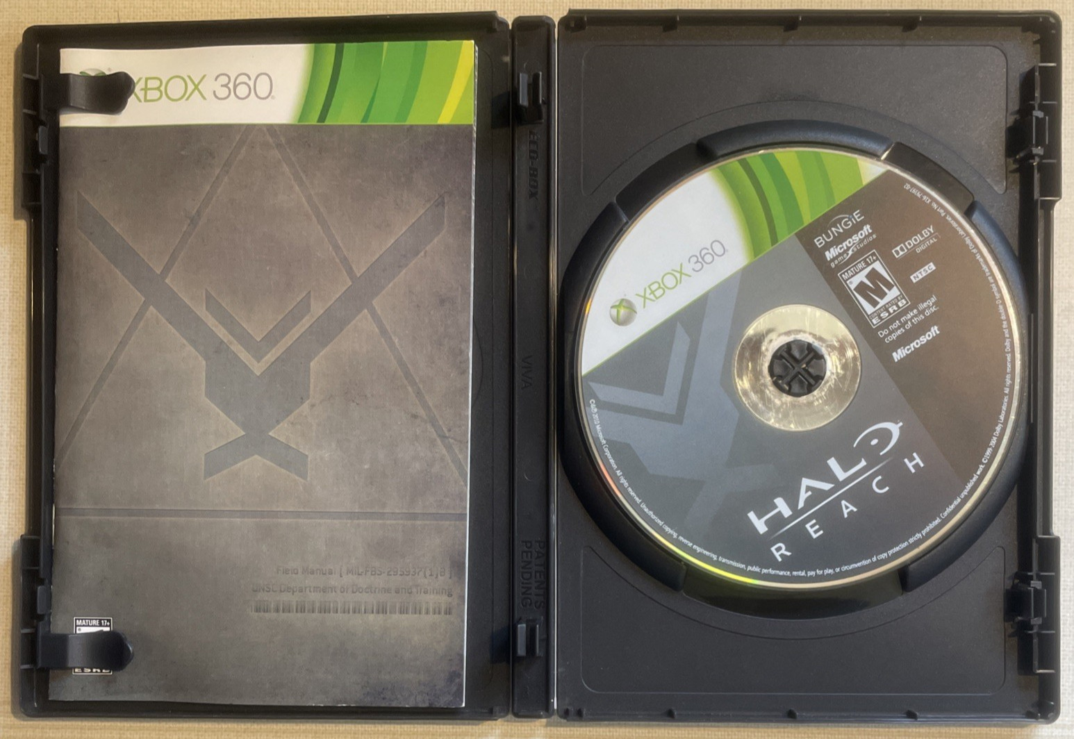 Halo Reach Microsoft Xbox 360 Video Game w/ Manual F0159B