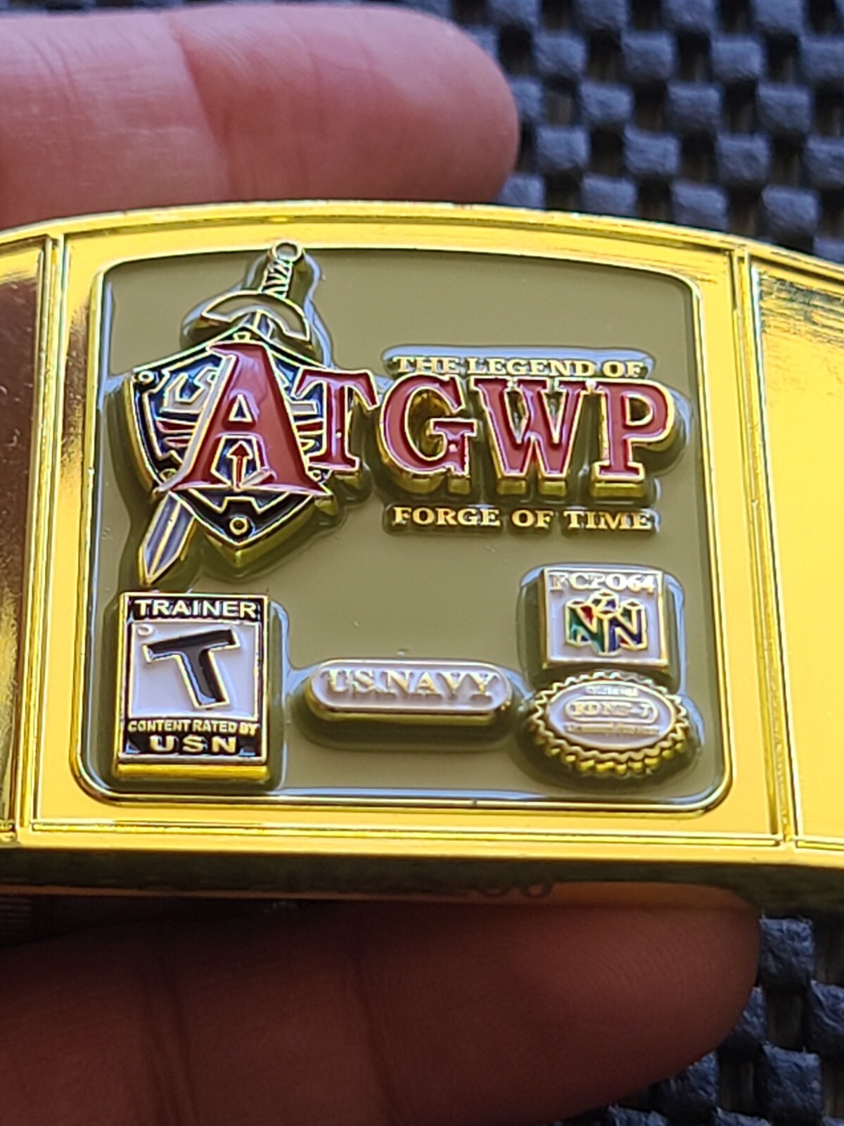 Legend of Zelda Ocarina of Time Challenge Coin Medal Nintendo 64 Promo US NAVY G