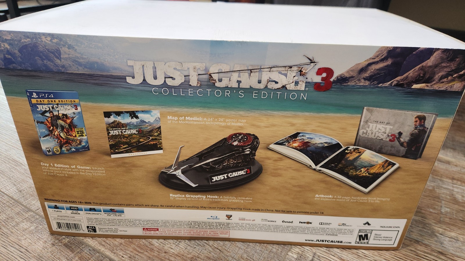 Just Cause 3 Collector’s Edition (PS4) in box. Game included