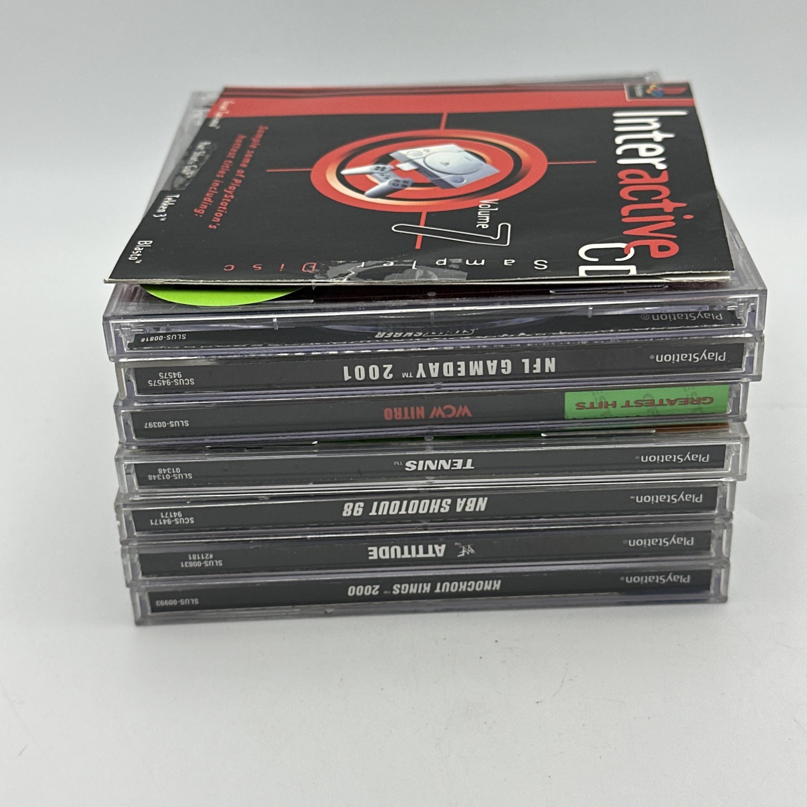 PS1 Lot Of 8 Games PlayStation Mixed Sports Lot Various Wrestling WWF WCW & More