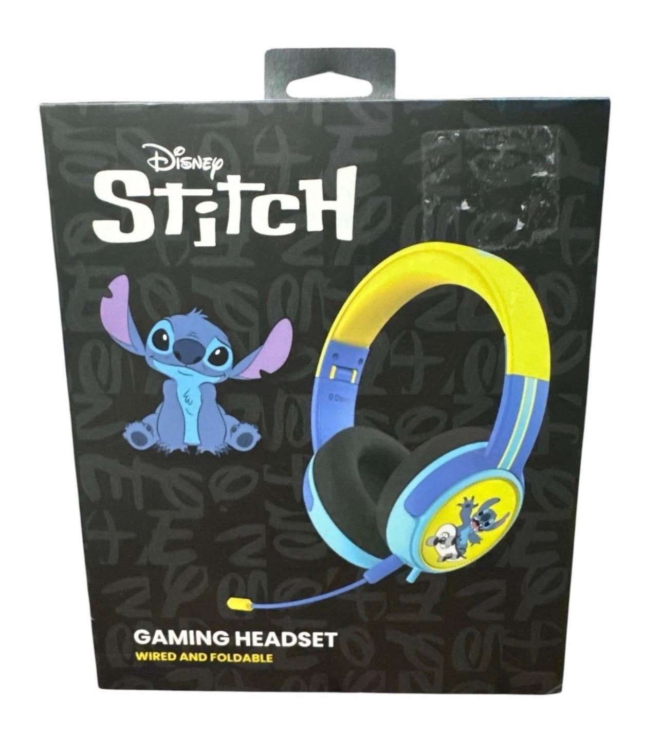 Disney Stitch Wired & Foldable Gaming Headset With Mic 3.5mm AUX Jack Adjustable