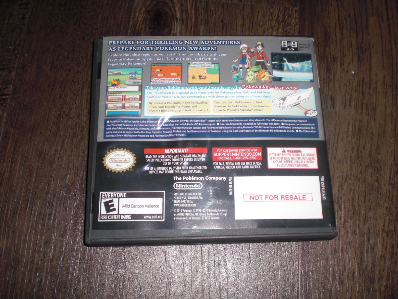 AUTHENTIC Pokemon SoulSilver Version Nintendo DS 3DS XL Case Manual COMPLETE CIB