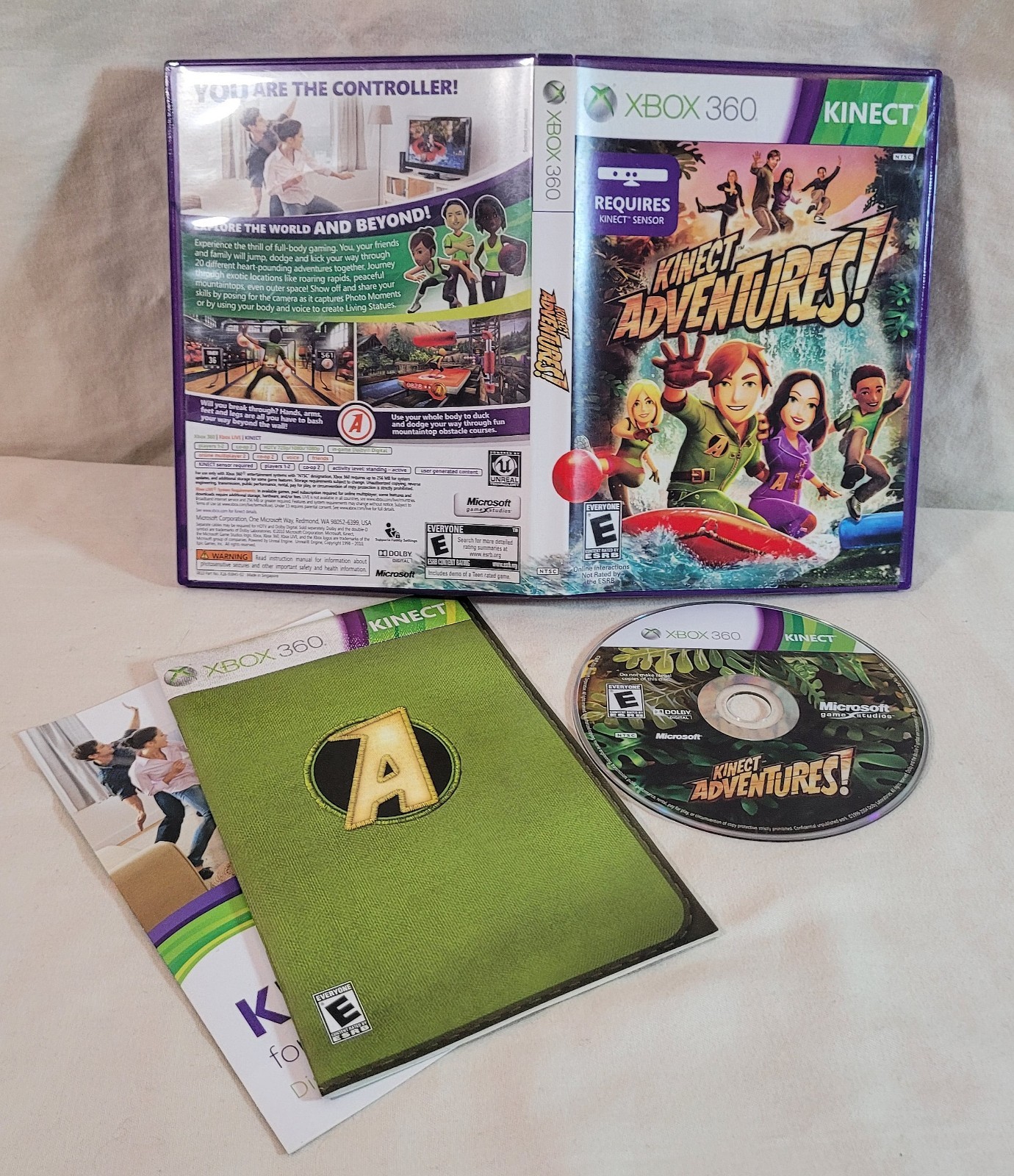 Xbox 360 Kinect Sensor Bundle + 3 Games + Top Shot Elite Wireless Gun Controller