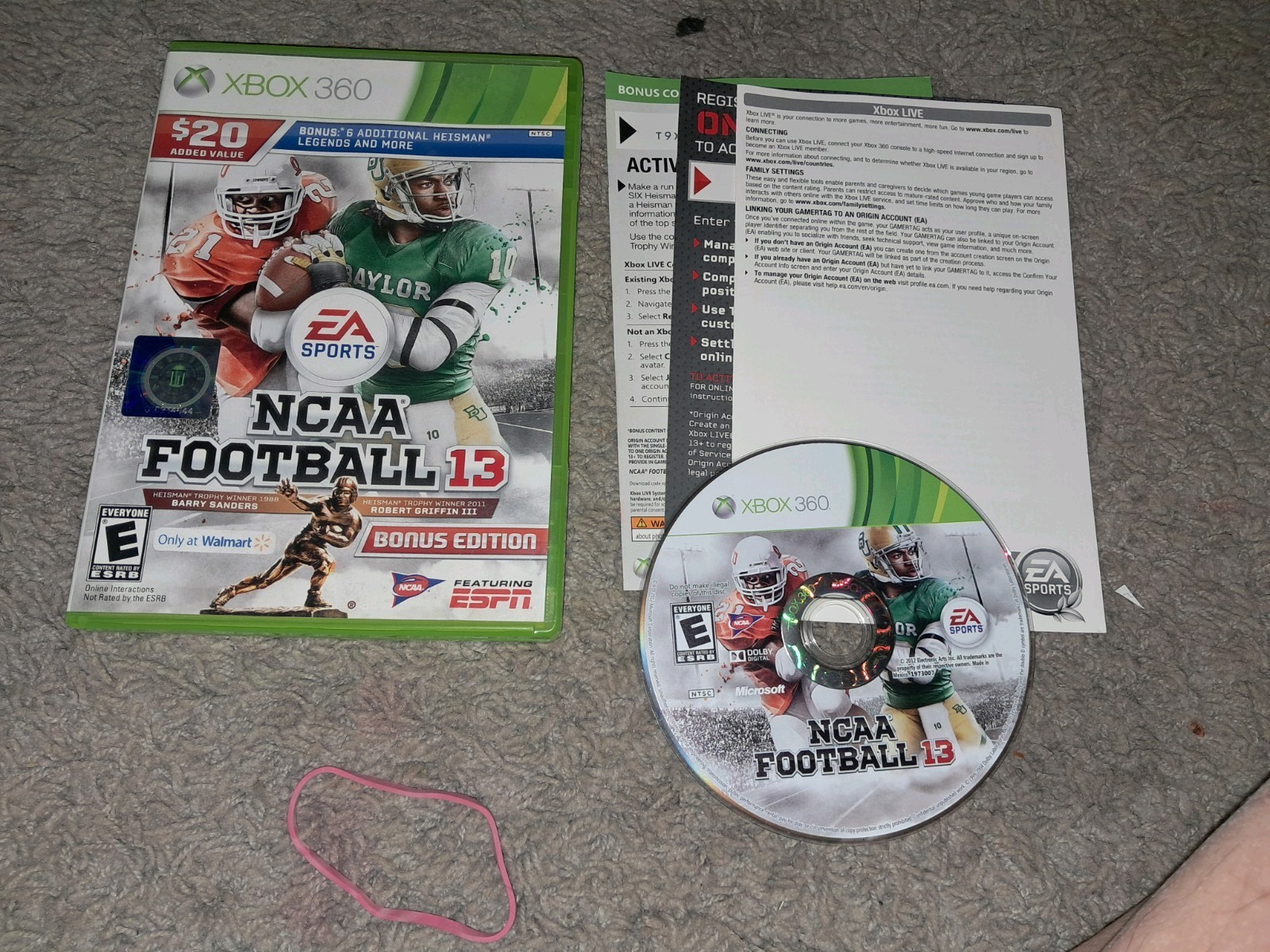 NCAA Football 13 Xbox 360 Game No Manual EA Sports