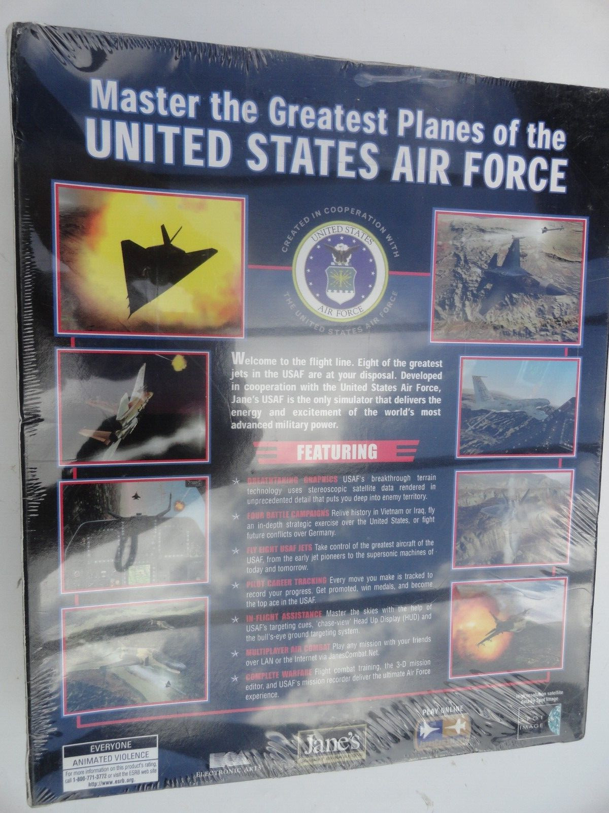 BIG BOX Jane’s USAF United States Air Force Combat simulations PC 1999 NEW SEALD