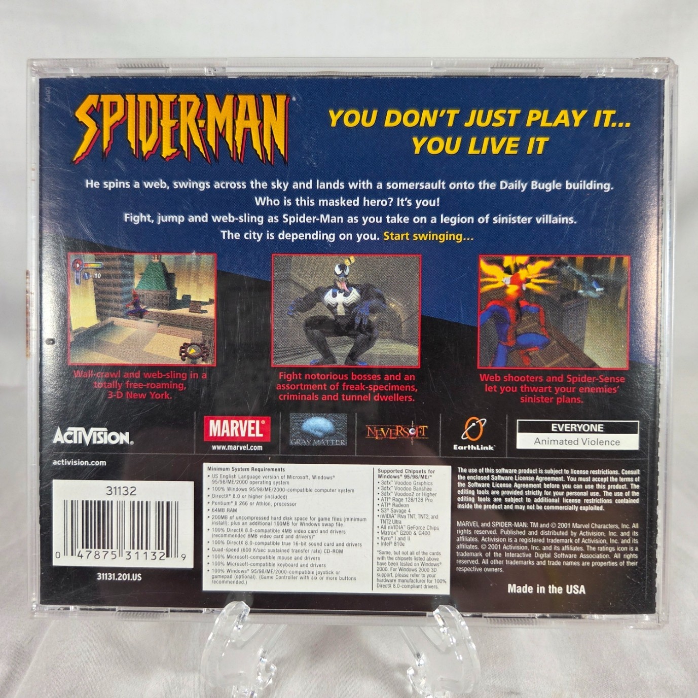 Spider-Man (PC, 2001) Activision Marvel – Jewel Case with Manual & Disc
