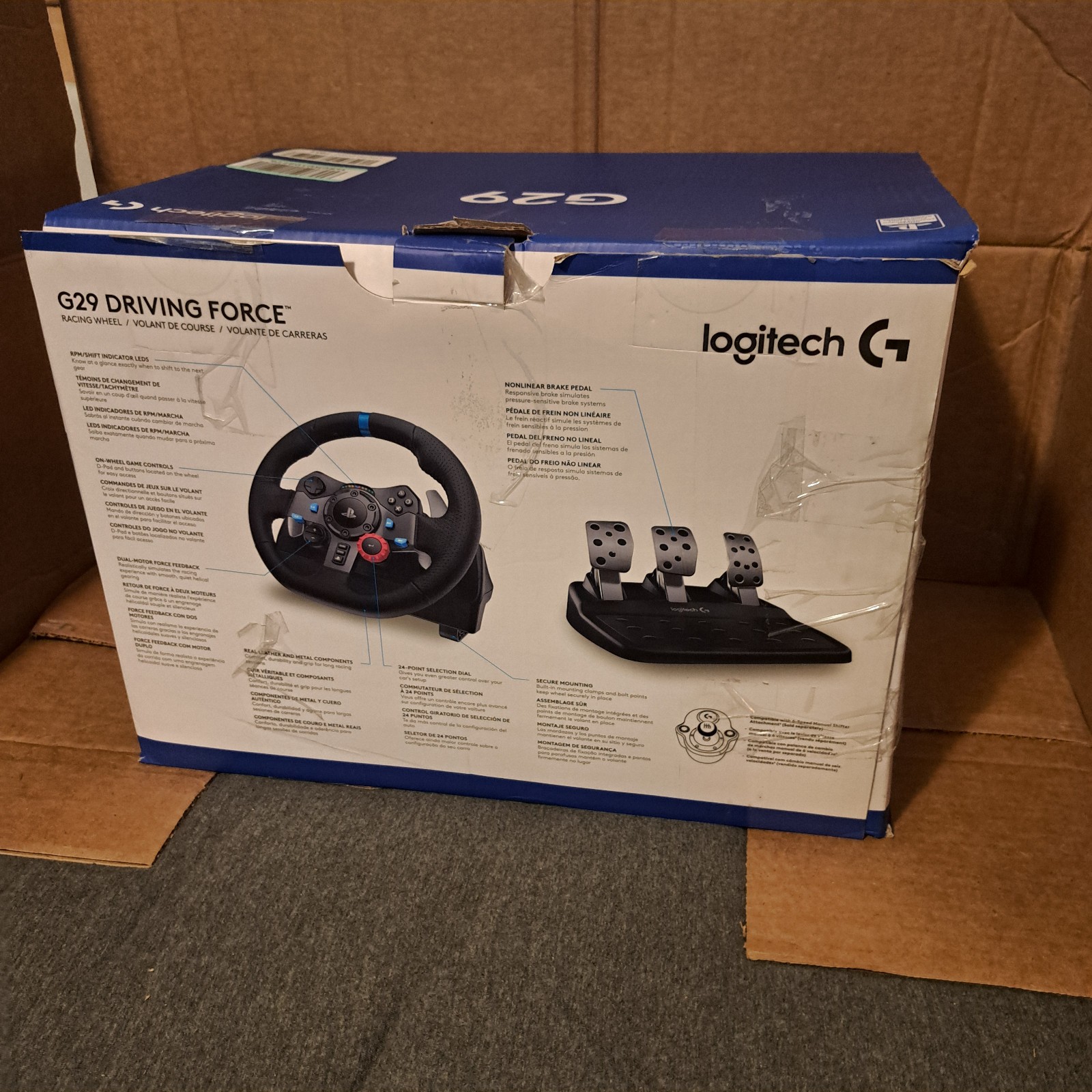 Logitech G29 Driving Force Racing Wheel – Black (941-000110)