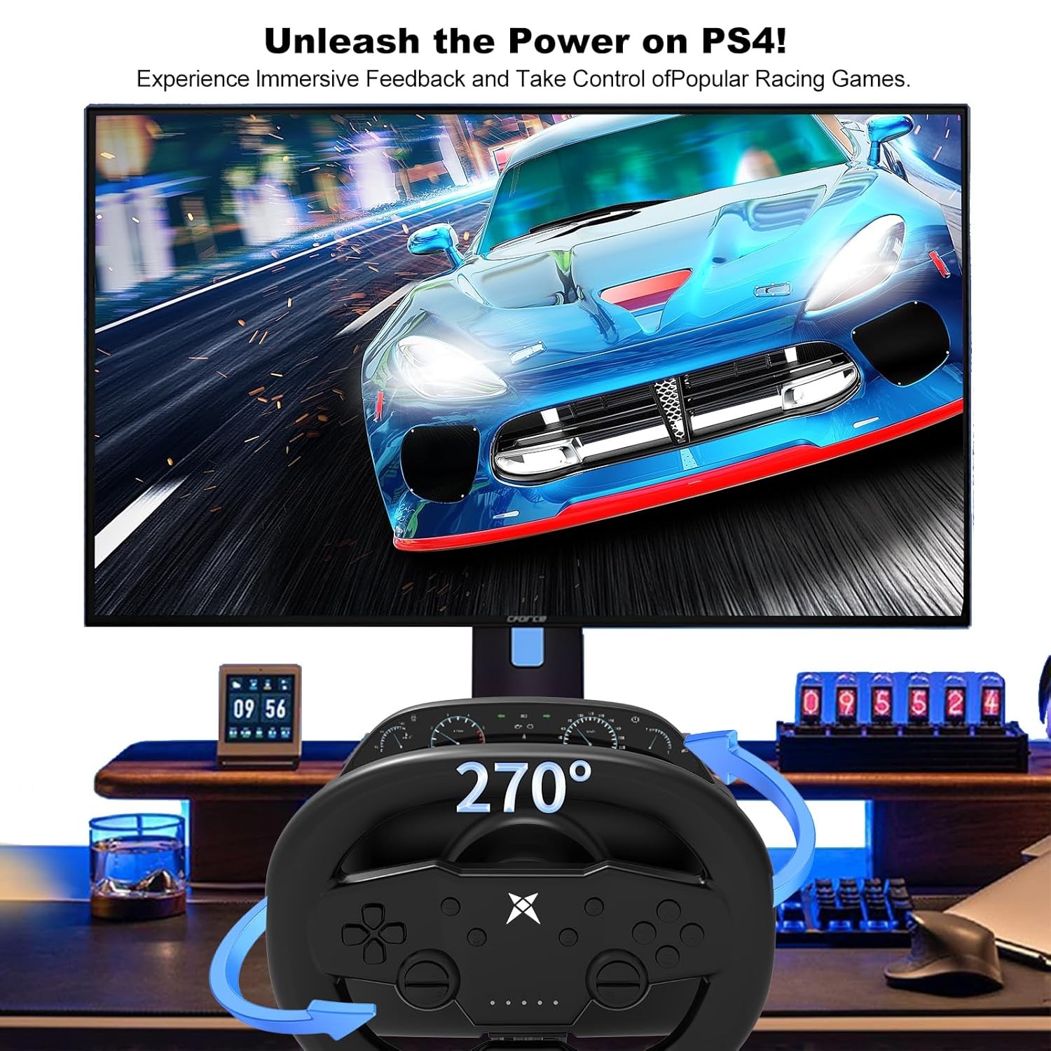 Bluetooth wireless connection Racing Wheel Pedals for PC P4 P3 Switch2 Android